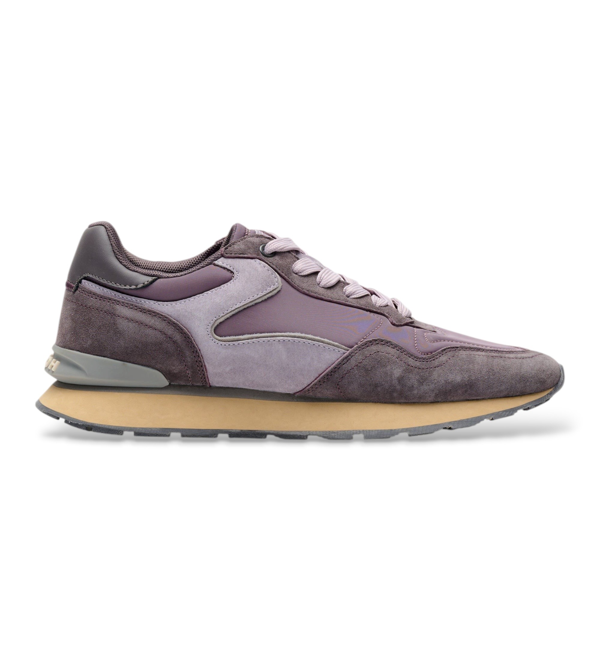 HOFF für Herren. 22602416 City Retro Flieder Leder Turnschuhe (41), Wohnung, Wildleder, Schnürsenkel, Lässig