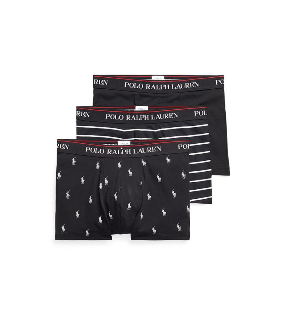 Polo Ralph Lauren für Herren. 714830299009 3er Pack Classic Trunk Boxershorts schwarz (L), Heimtextilien, Baumwolle