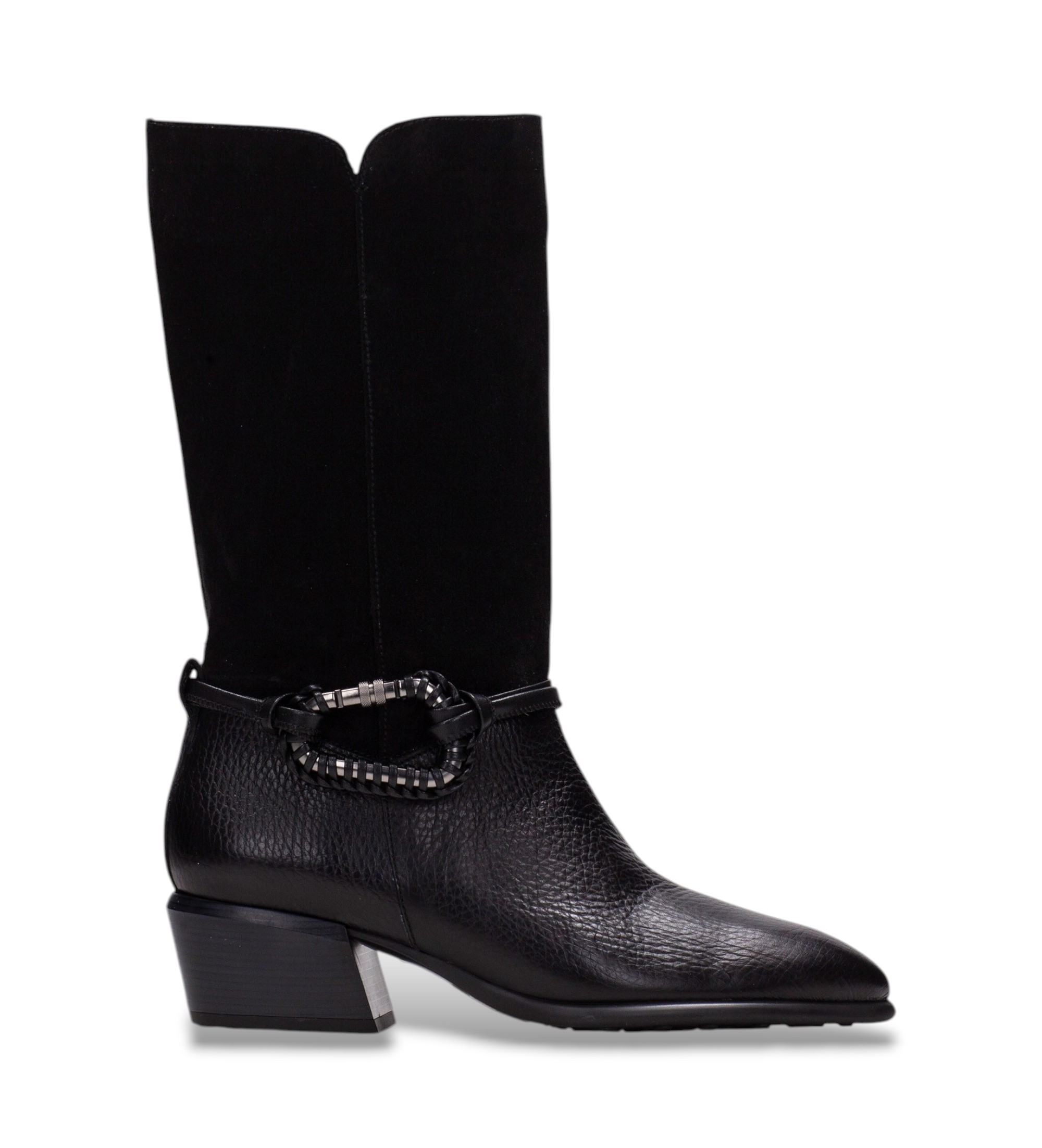 Hispanitas für Damen. PHI254298 Leder-Stiefel Verona schwarz (39), 3 bis 5 cm, Keine, Lässig