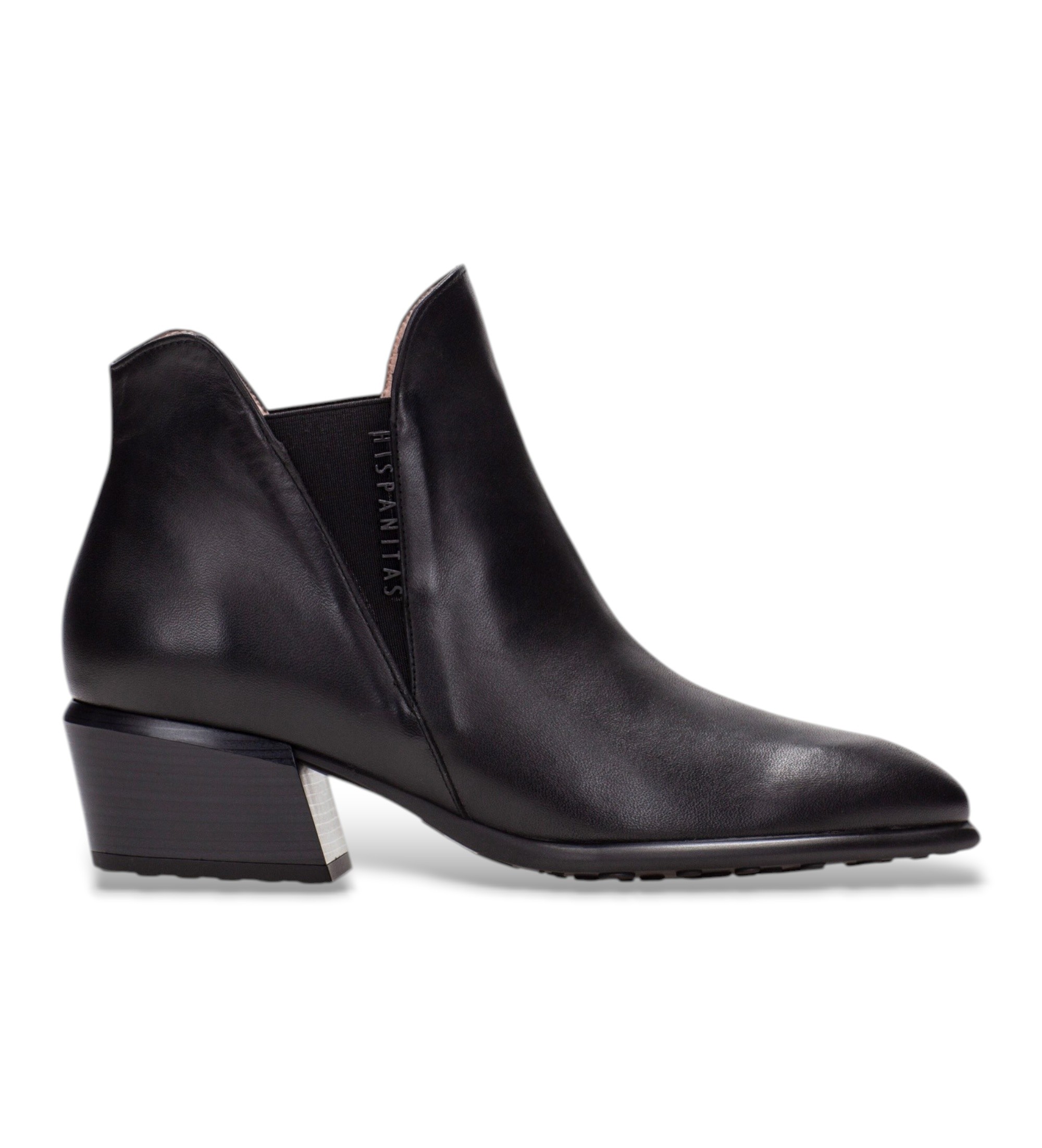 Hispanitas für Damen. PHI254383 Leder-Stiefeletten Verona schwarz (36), 3 bis 5 cm, Keine, Lässig