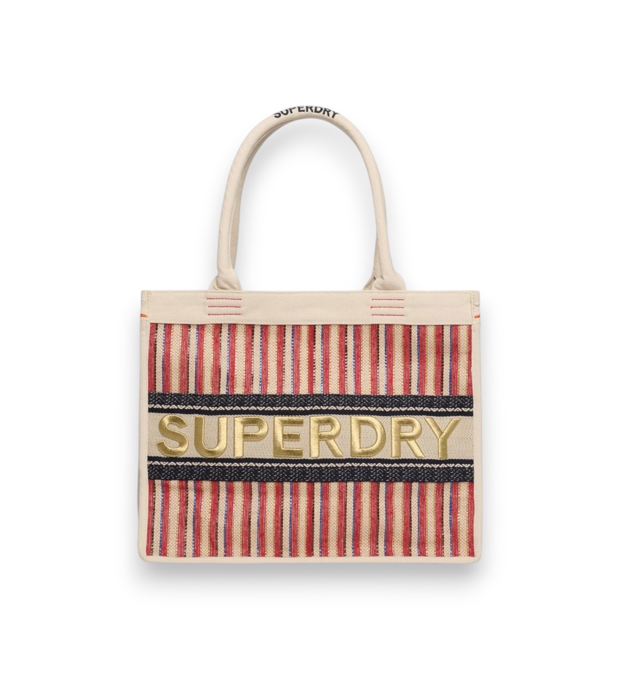 Superdry für Damen. W9110411A Rote Luxe-Tote-Tasche (OSFA), Lässig, Jute
