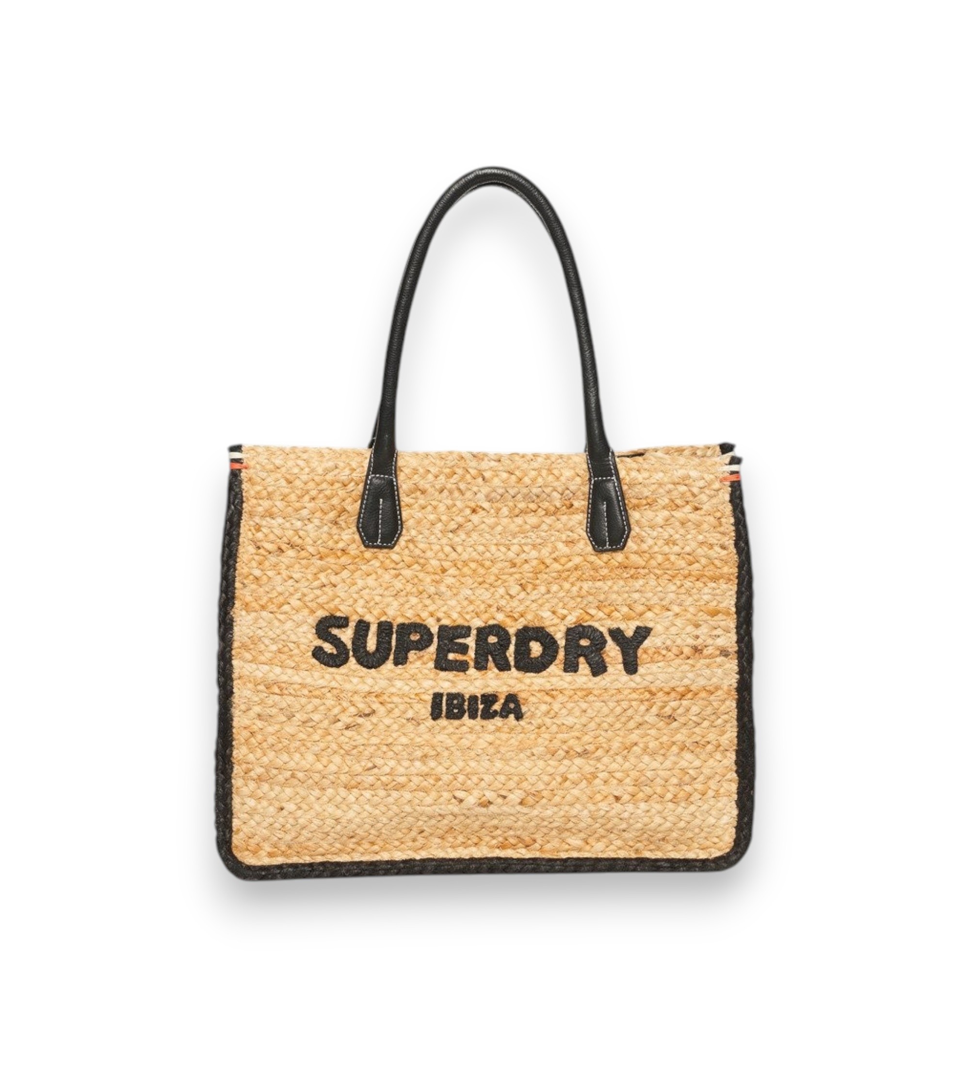Superdry für Damen. W9110402A Luxe Beach Tote-Tasche aus Leder in Beige (OSFA), Lässig, Raffia