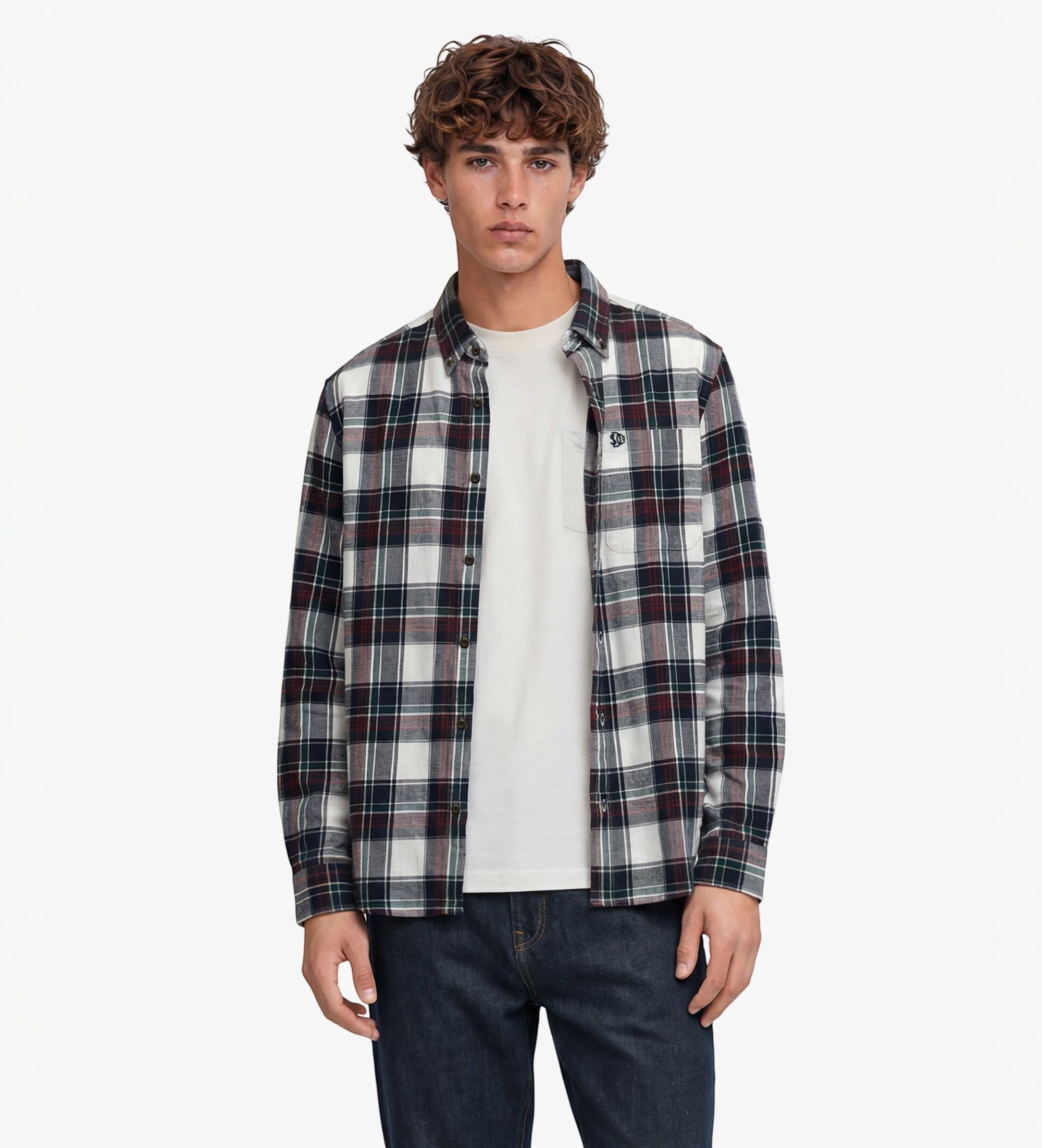 Superdry für Herren. M4011197A Mehrfarbiges Cotton Lumberjack Hemd (XL), Lässig, Baumwolle, Langarm