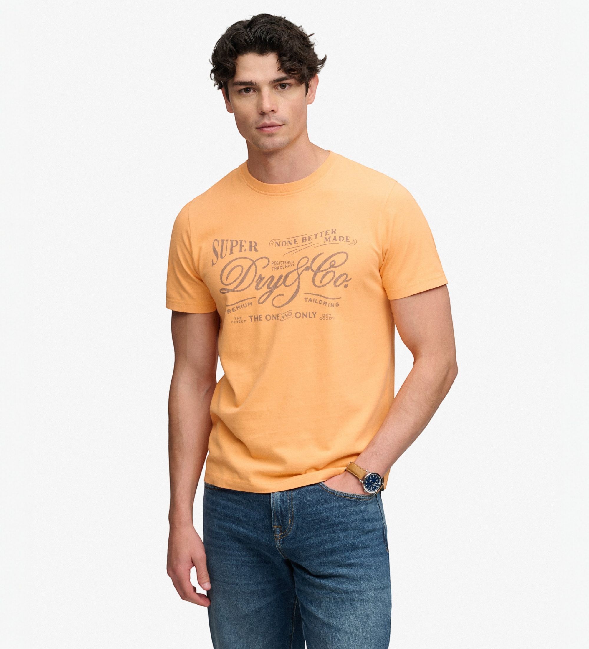 Superdry für Herren. M1012438A Vintage Workwear T-Shirt orange (M), Lässig, Baumwolle, Kurzarm