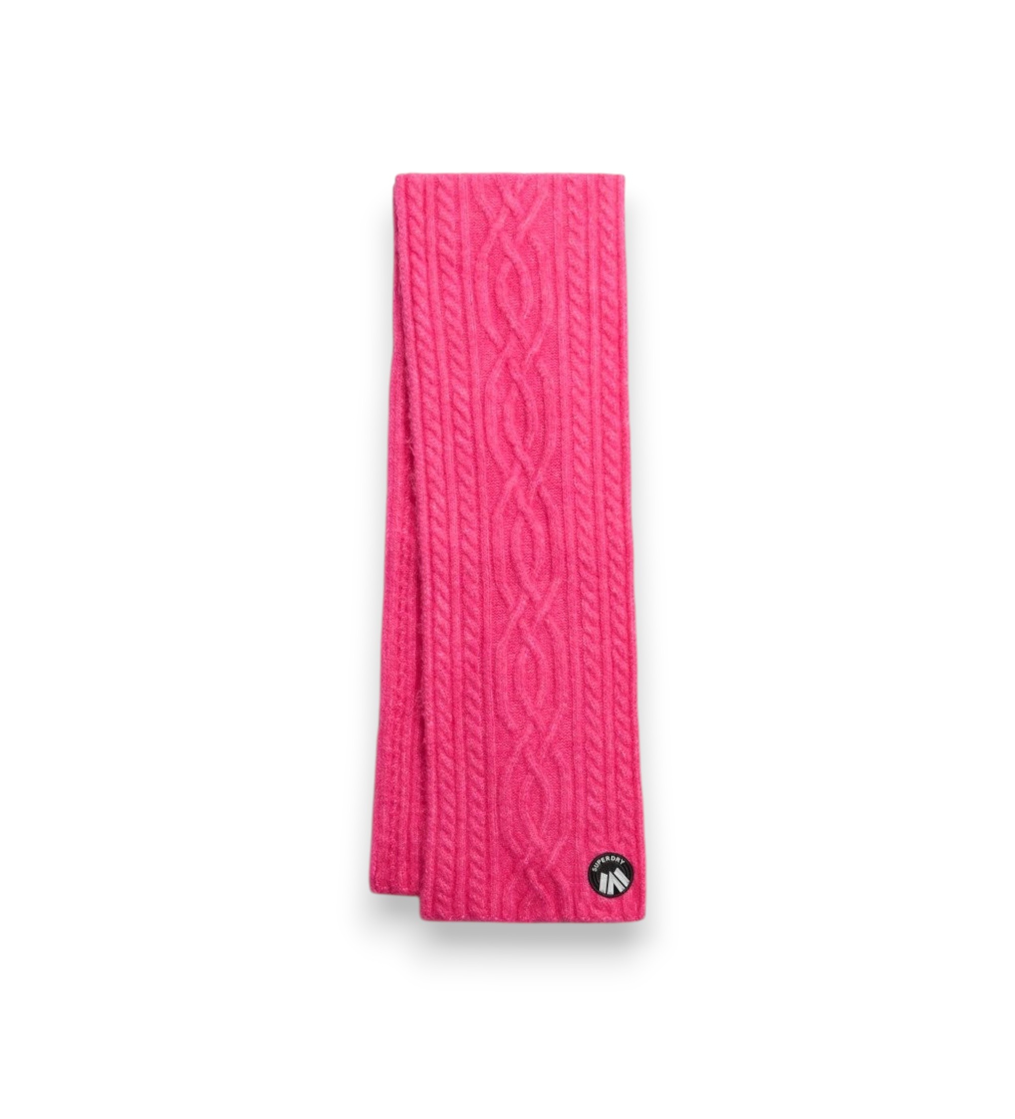 Superdry für Damen. W9310079A Luxus-Zopfpullover rosa (OSFA), Lässig, Wolle