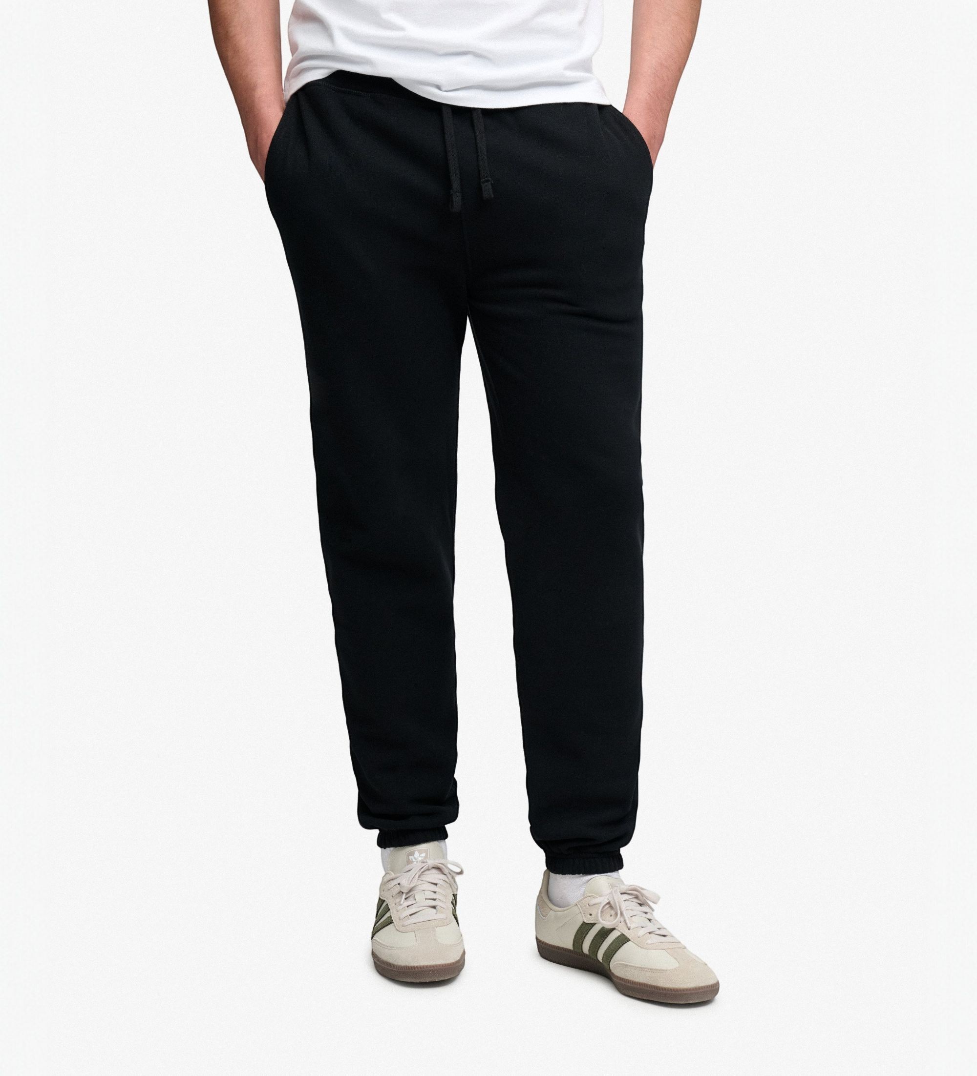 Superdryvoor mannen. M7011531A Jogger Broek Essential Company Logo zwart (M), Casual, Katoen
