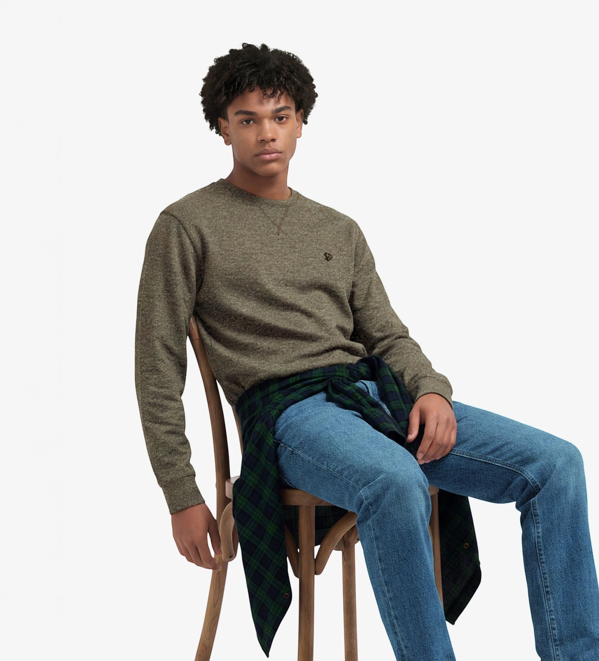 Superdry für Herren. M6010973A Langärmliges Slub-Waffel-Shirt in Grün (XL), Lässig, Baumwolle