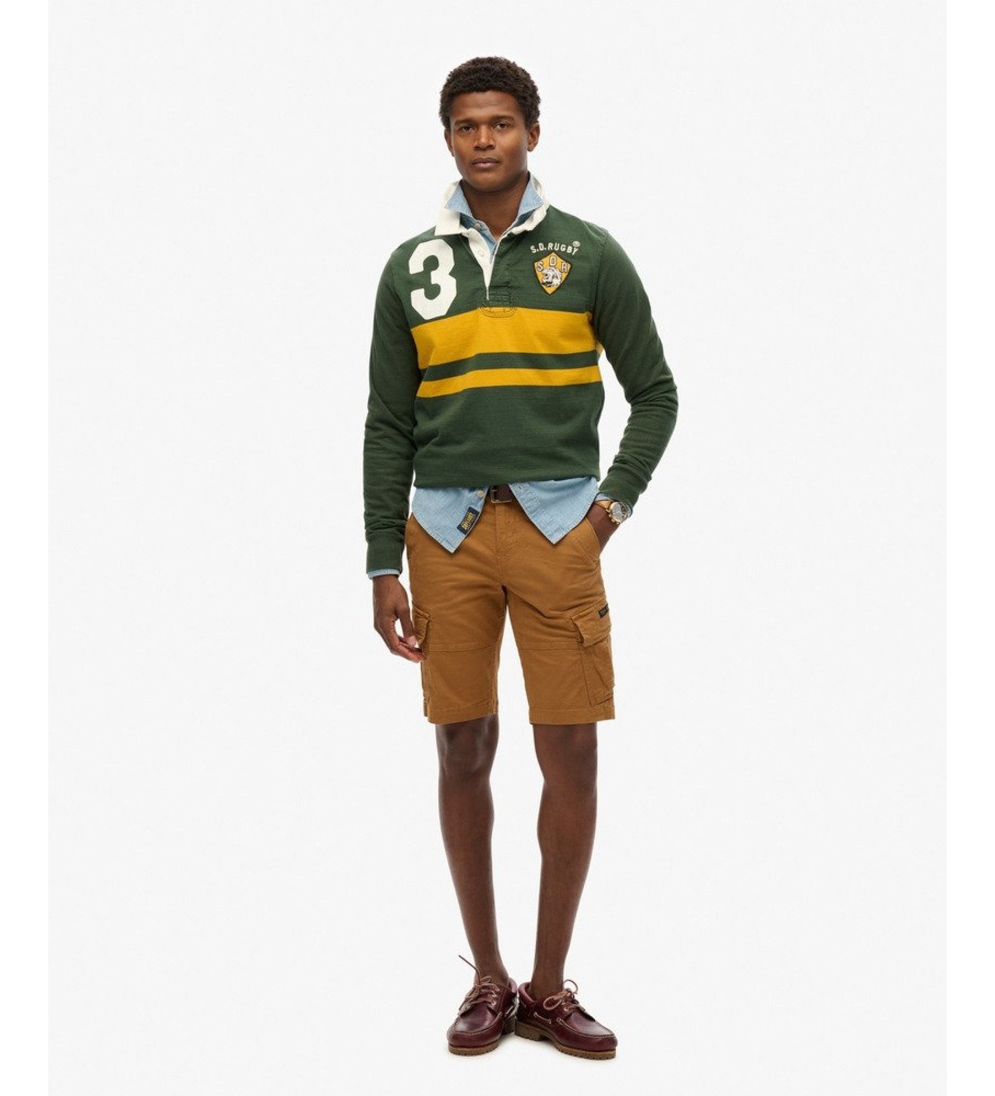 Superdry für Herren. M7110300B Kurze Cargo-Shorts Vintage Core braun (28), Lässig, Baumwolle