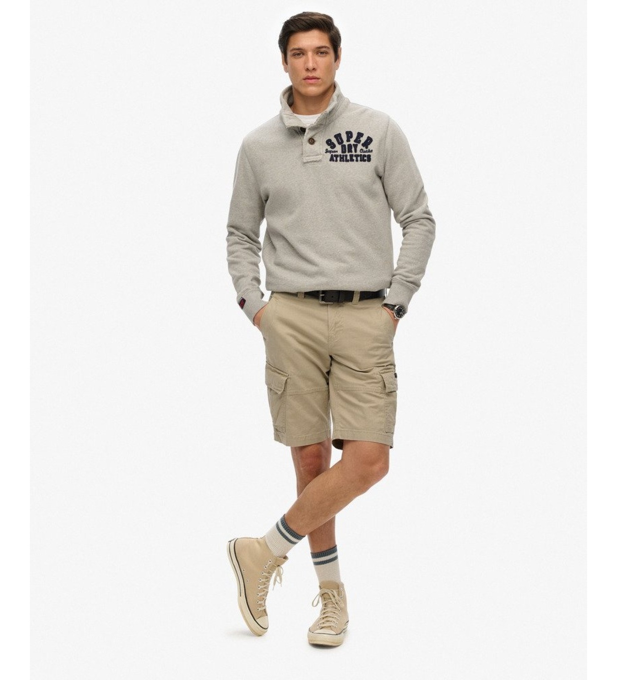 Superdry für Herren. M7110300B Vintage Core Cargo-Shorts Beige (28), Lässig, Baumwolle