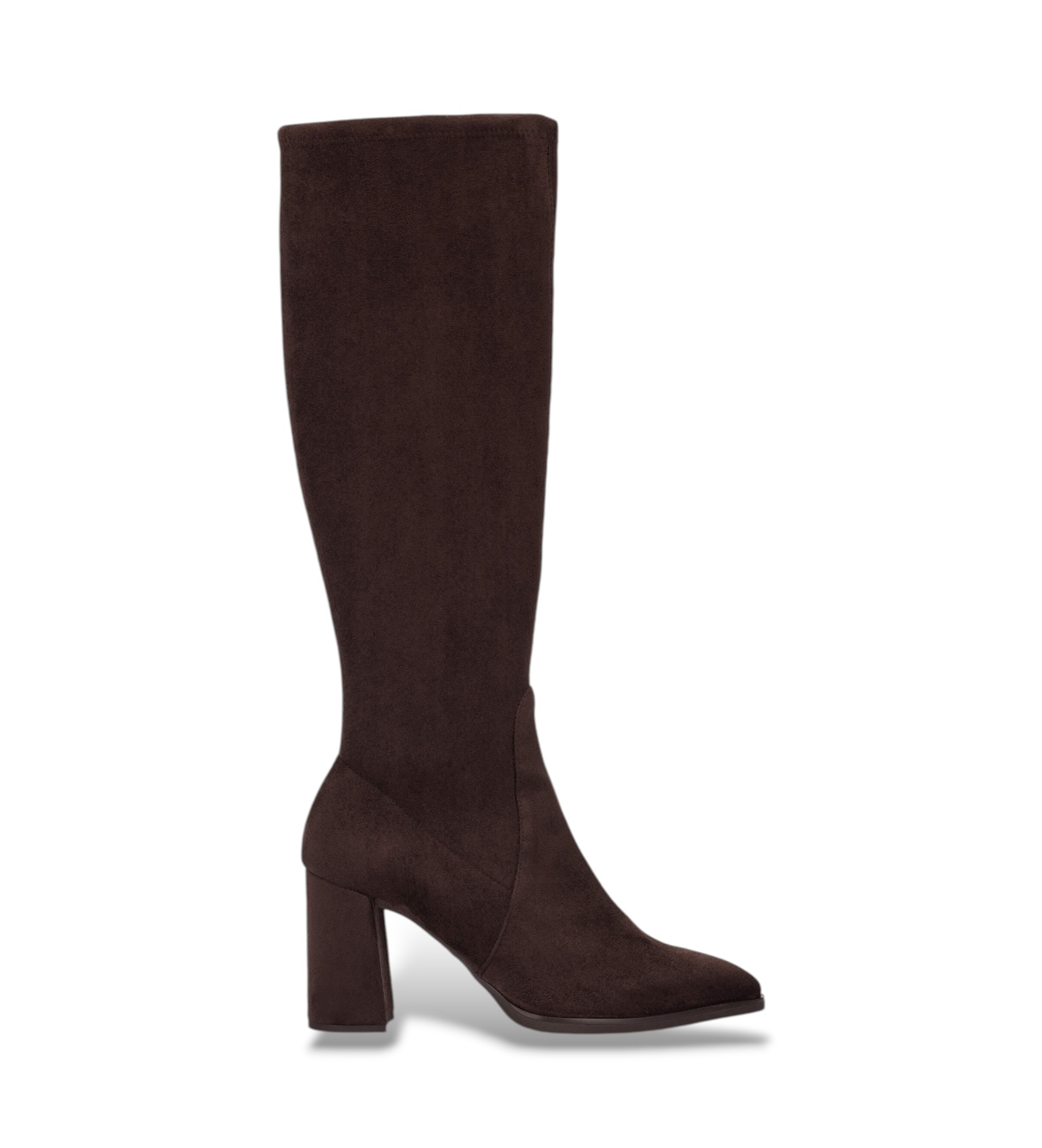 Wonders für Damen. M-5441 Braune Leder-Stiefel Cervojet (37), Stoff, 3 bis 5 cm, Reißverschluss, Lässig