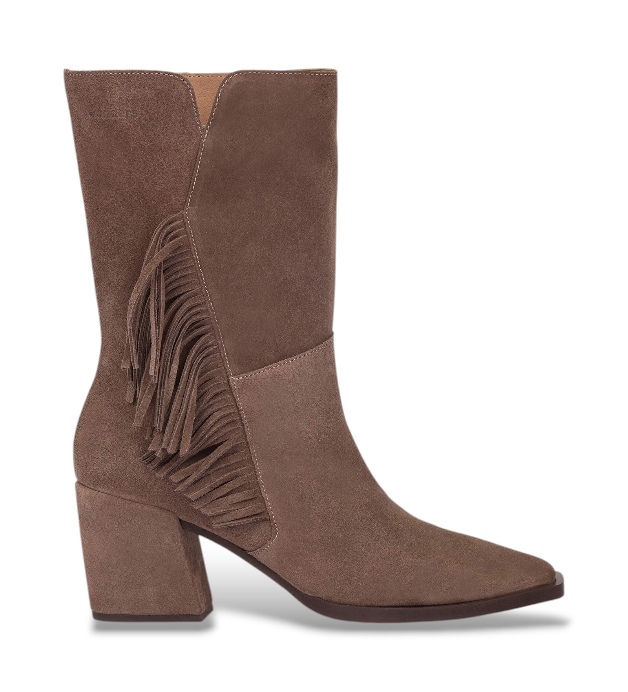 Wonders für Damen. M-6404 Charme Lederstiefel taupe (39), 3 bis 5 cm, Keine, Lässig