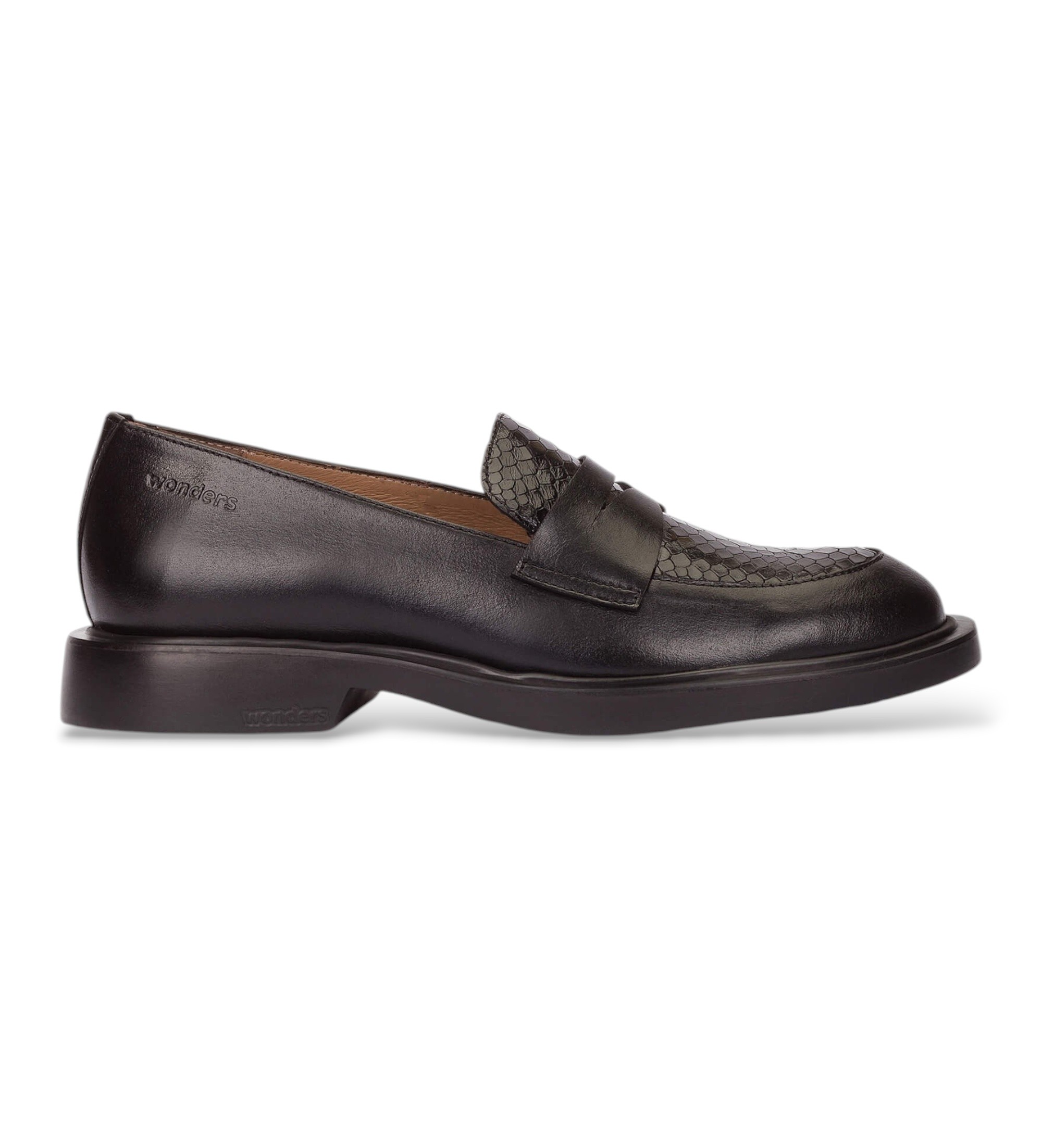 Wonders für Damen. A-5301 Leder-Mokassins Oregon schwarz (37), Wohnung, Keine, Lässig, Klassisch