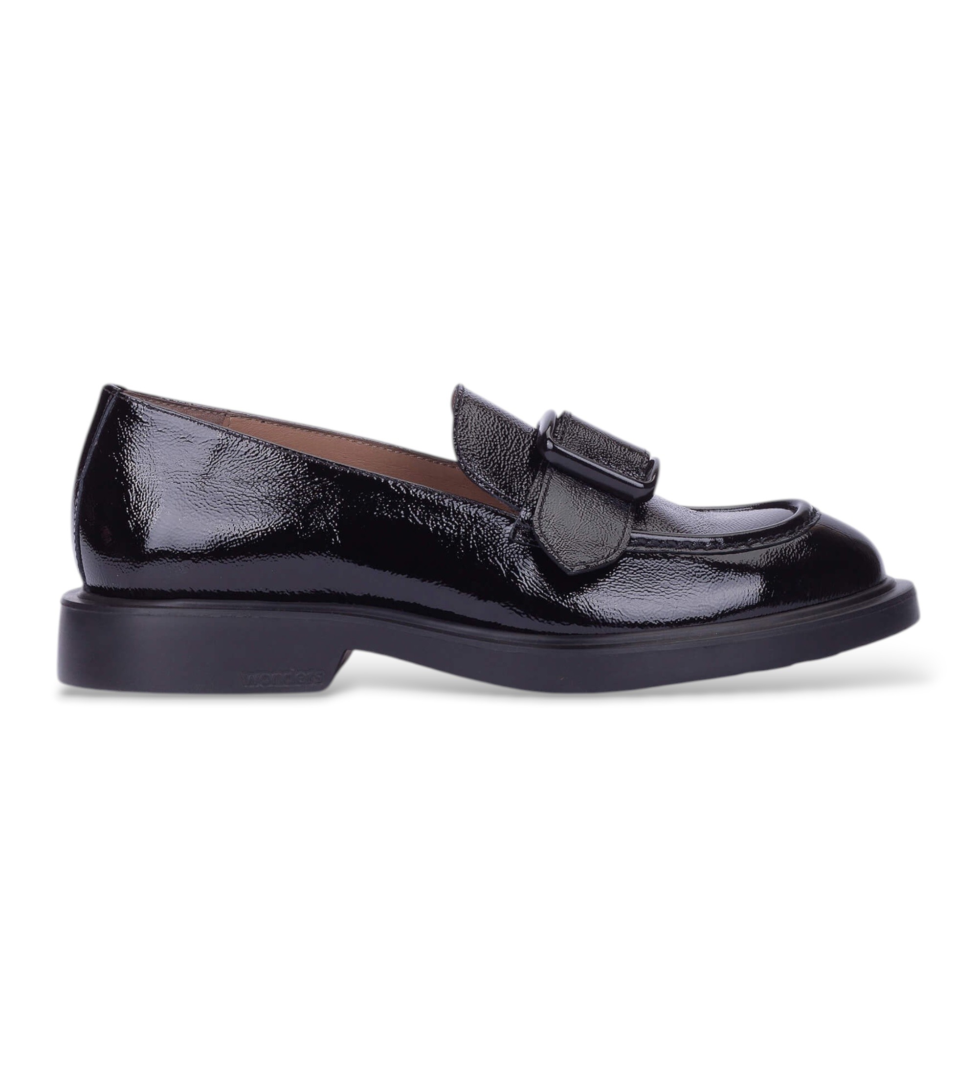 Wonders für Damen. A-5303 Lack Leder Mokassins schwarz (38), Wohnung, Keine, Lässig, Klassisch, Lackleder