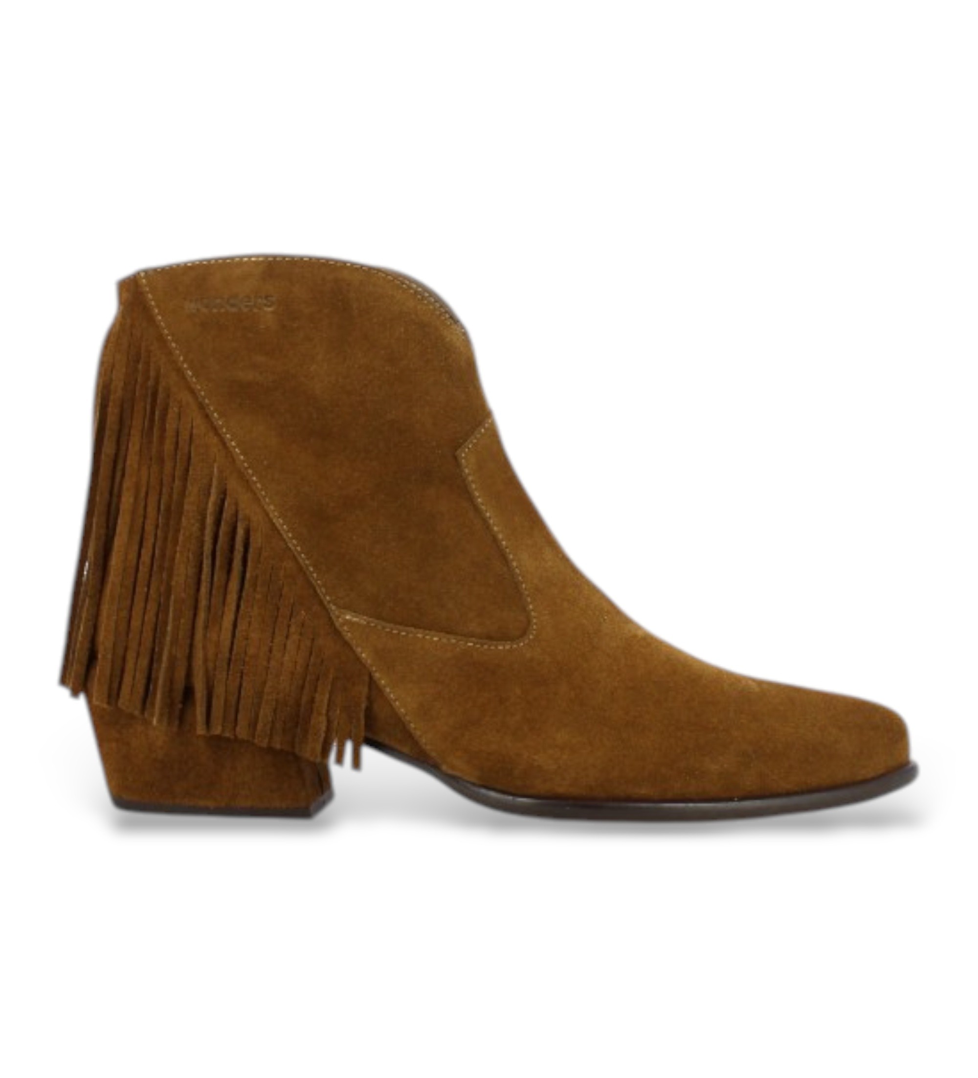 Wonders für Damen. D-2005 Braune Minimal Leder-Stiefeletten (38), Wohnung, Wildleder, Keine, Lässig