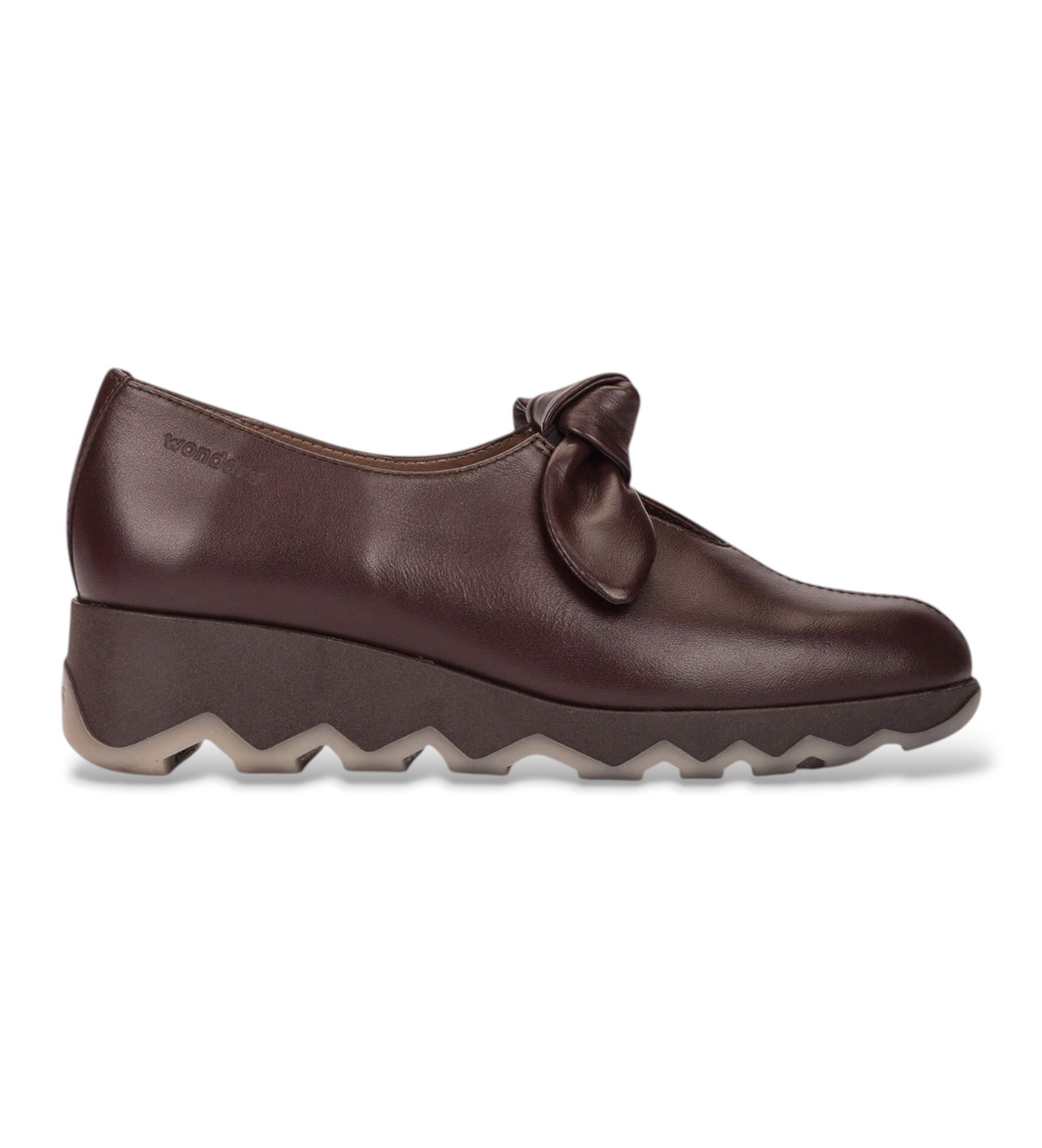 Wonders für Damen. C-7611 Braune Lederschuhe Tone (38), 3 bis 5 cm, Keine, Lässig