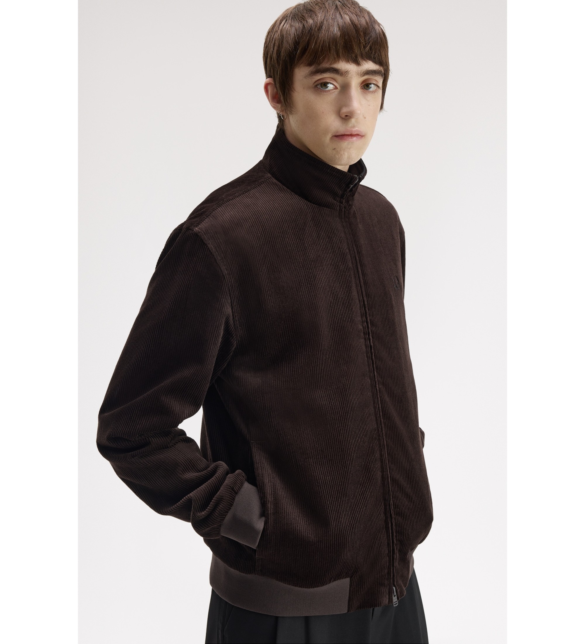 Fred Perry für Herren. J8546 Braune Cordjacke Brentham (M), Lässig, Baumwolle