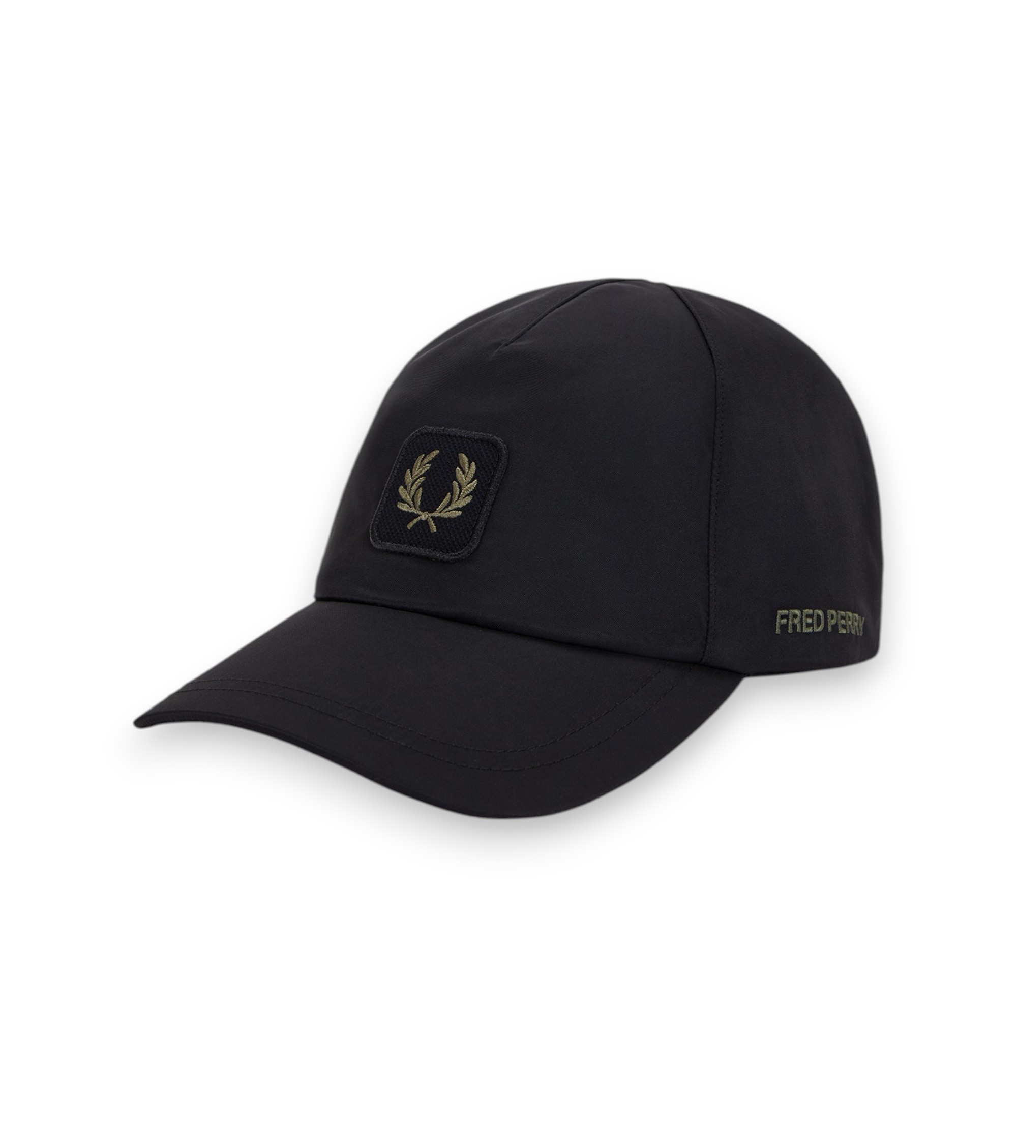 Fred Perryvoor mannen. HW3385 Verkreukelde nylon pet in zwart (OSFA), Casual, Polyamide, Duurzaam