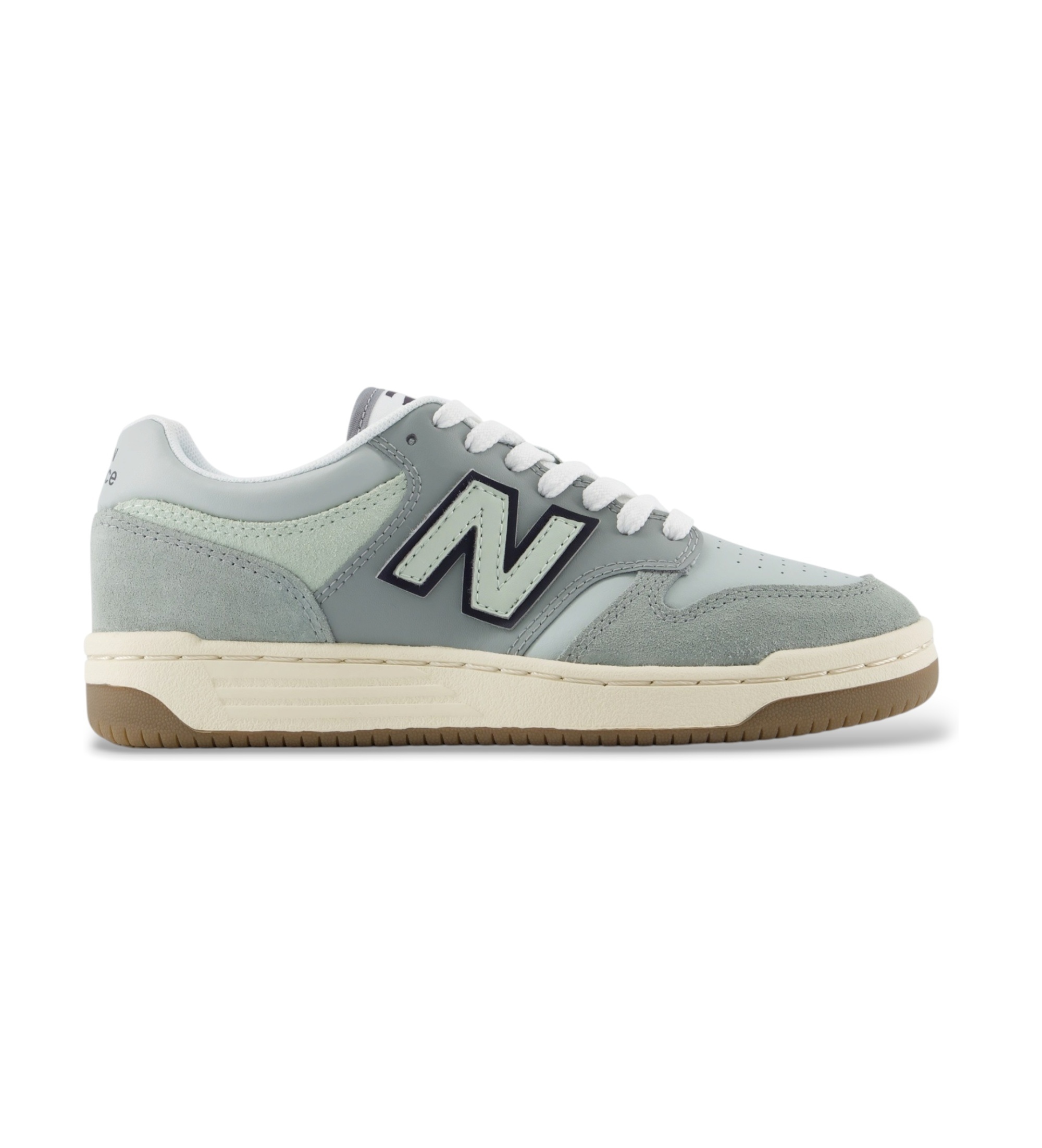 New Balance Unisex für Kinder. GB480V1_KL Grüne Schnürschuhe B480 (36), Leder, Wohnung, Schnürsenkel, Lässig, Kinderbekleidung