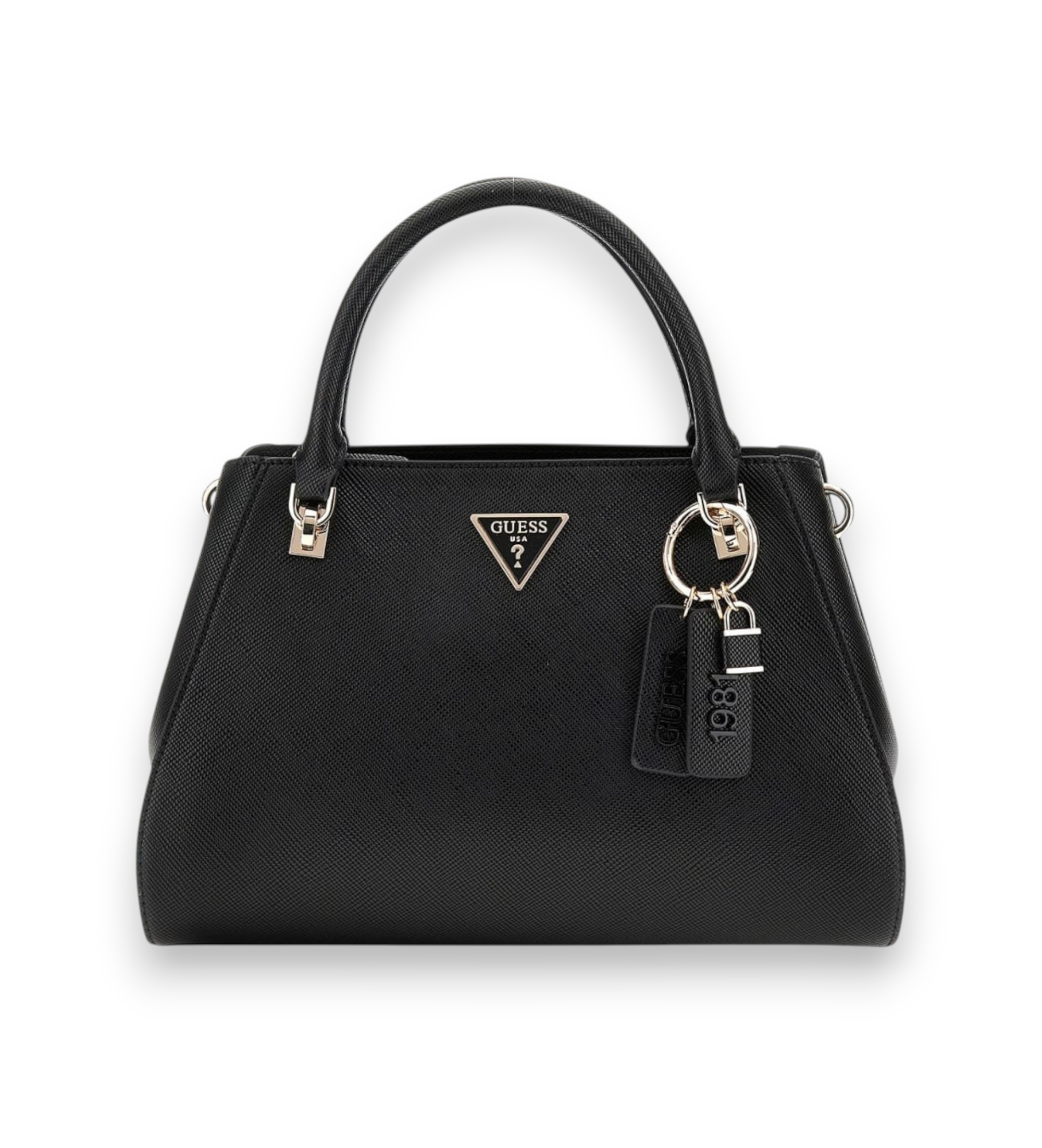 Guess für Damen. HWZG9672070 Schwarze Saffiano-Handtasche Noelle (OSFA), Lässig, Polyurethan