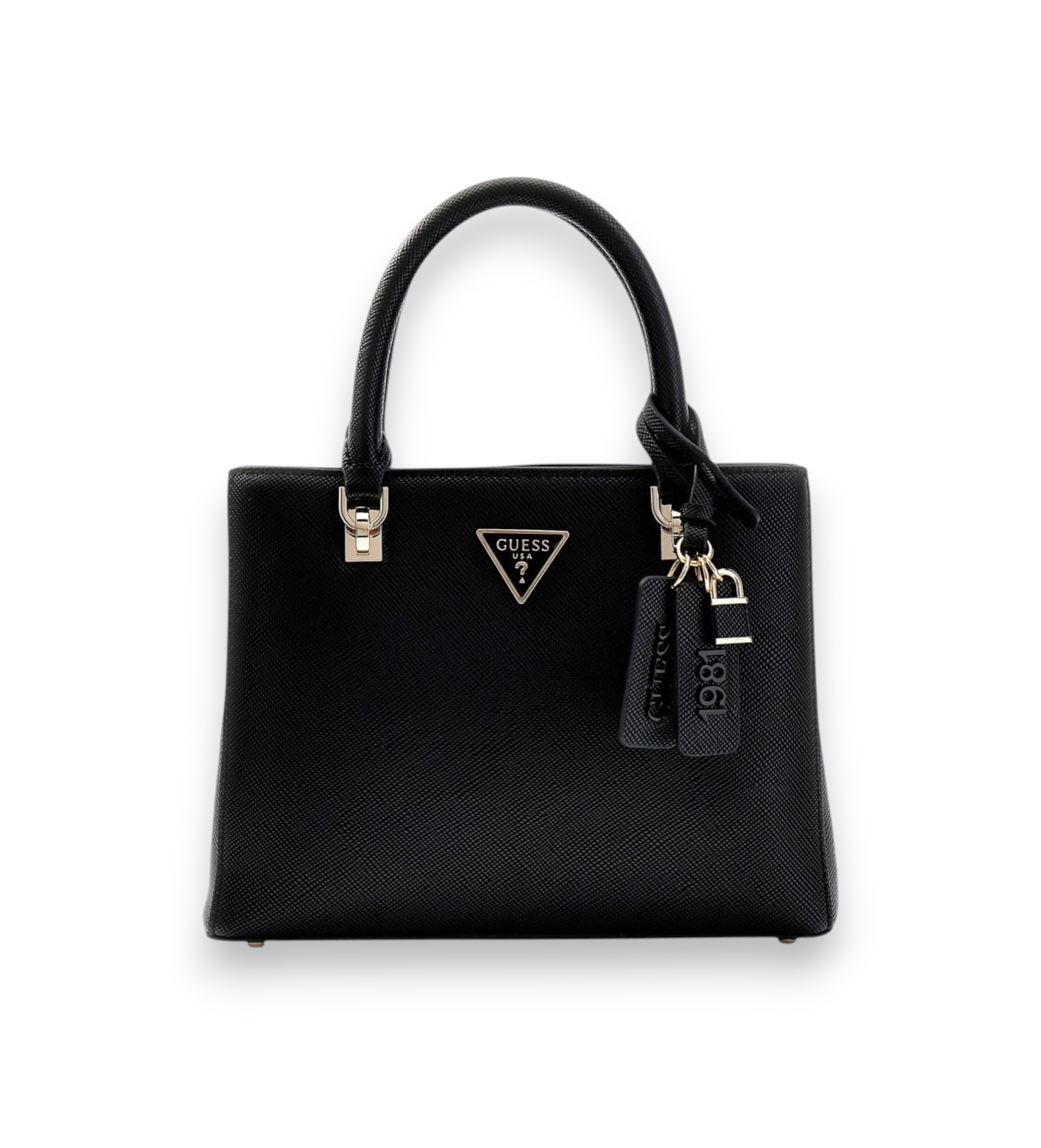 Guess für Damen. HWZG9672050 Noelle Saffiano Handtasche schwarz (OSFA), Lässig, Polyurethan