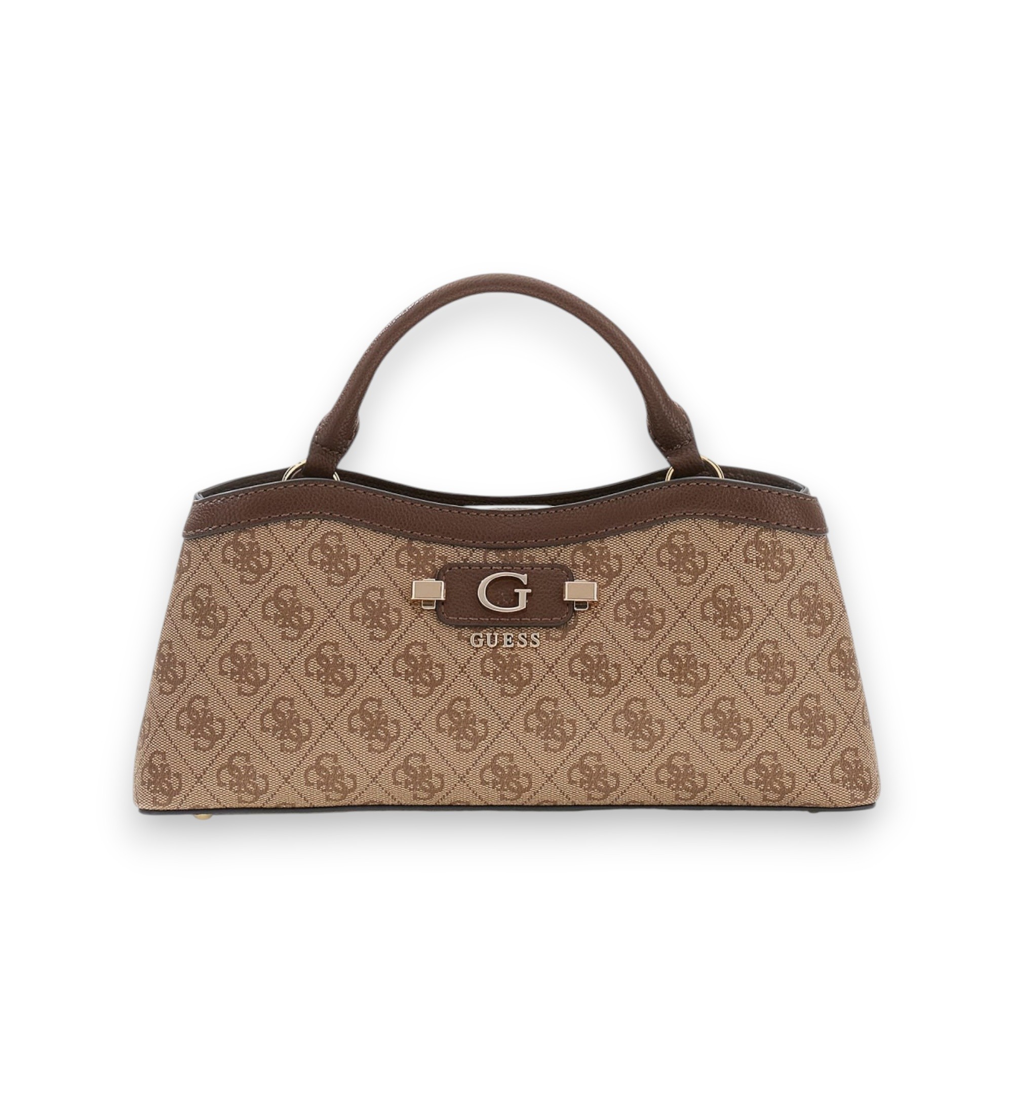 Guess für Damen. HWSG9749050 Kleine Satchel-Tasche mit 2 Fächern, Lindsey, beige (OSFA), Lässig, Polyurethan