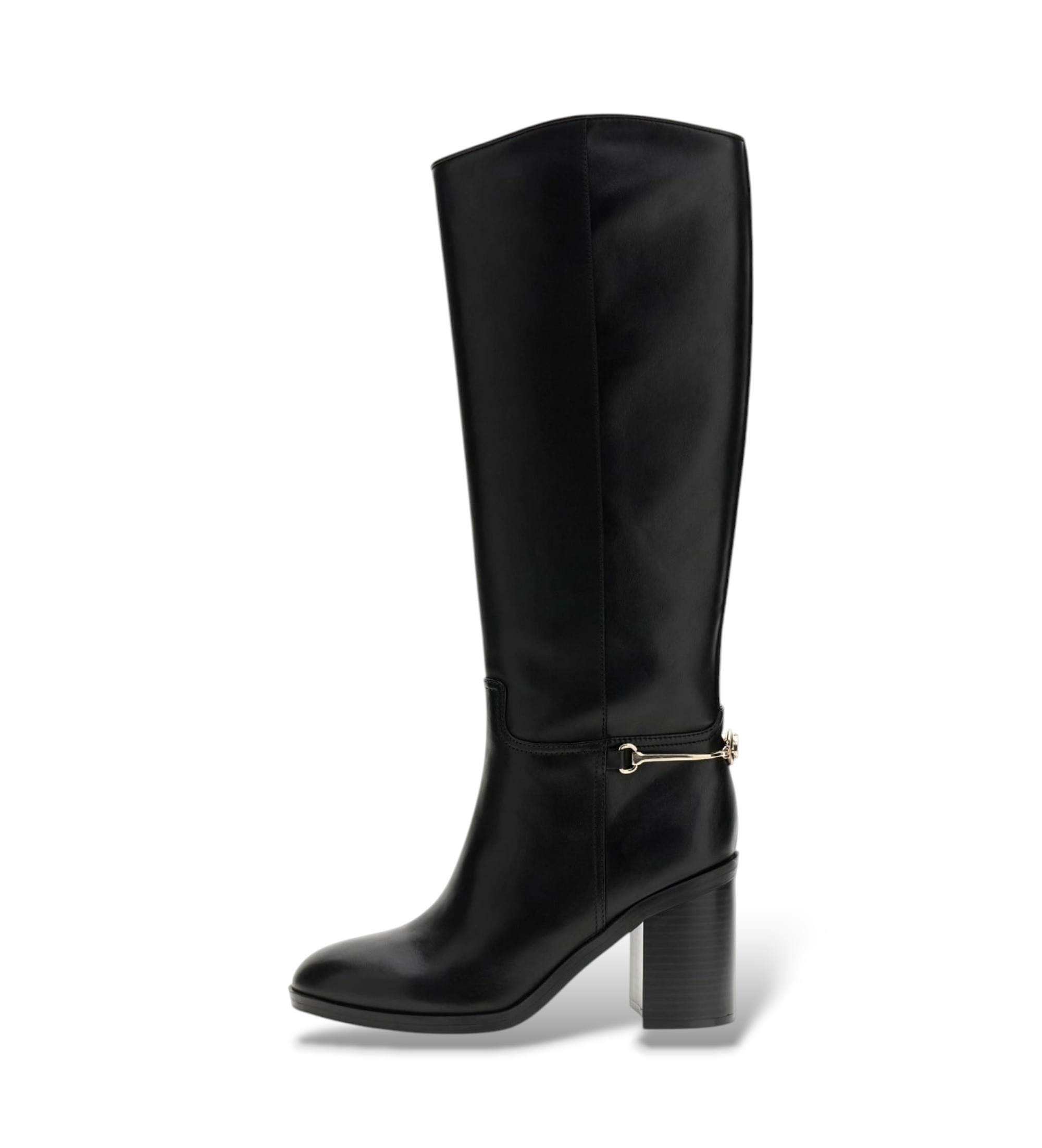 Guess für Damen. FLFGRILEA11 Grendi Lederstiefel schwarz (38), 3 bis 5 cm, Reißverschluss, Lässig, Klassisch