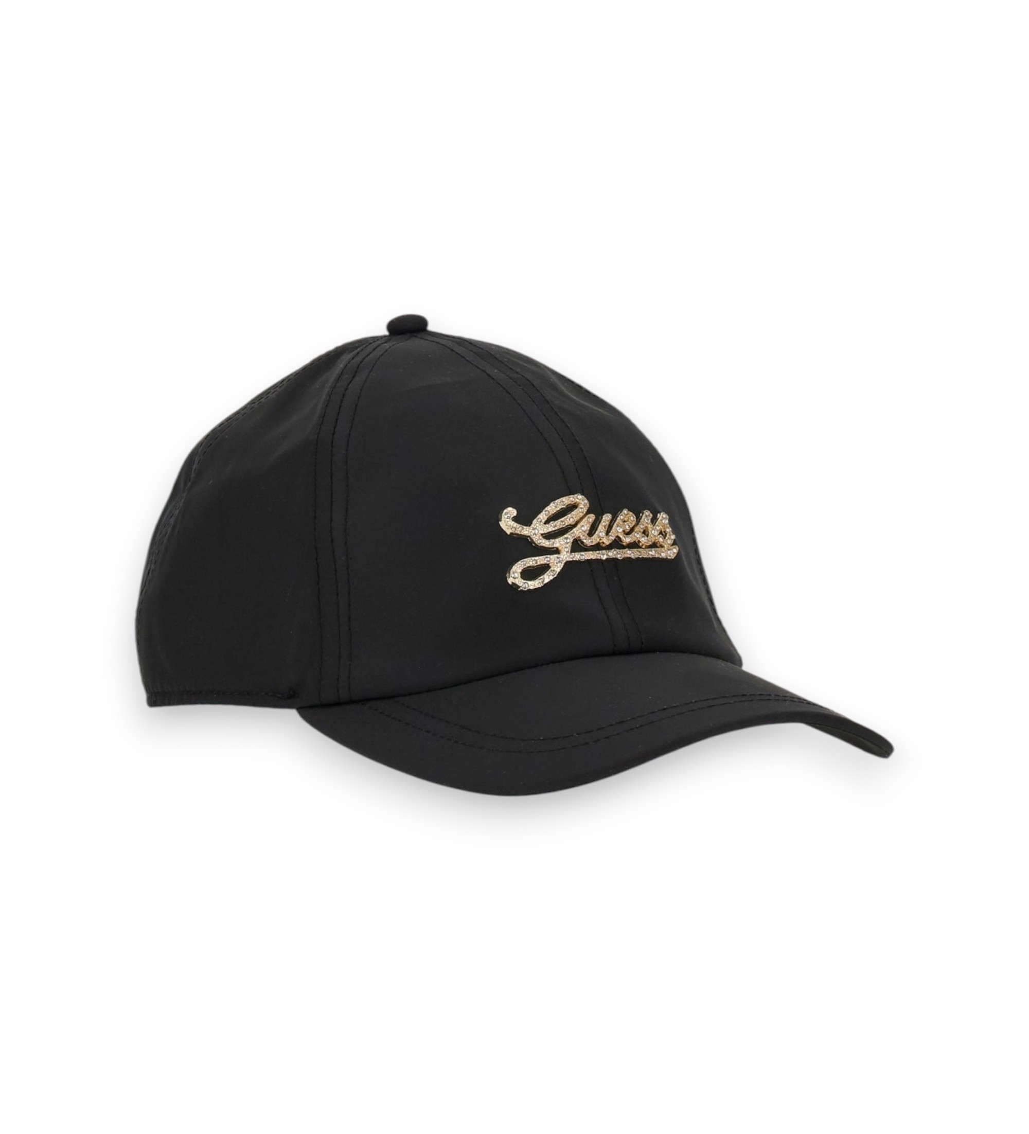 Guess für Damen. AW5616POL01 Schwarze Baseballkappe aus Nylon (OSFA), Lässig, Polyester