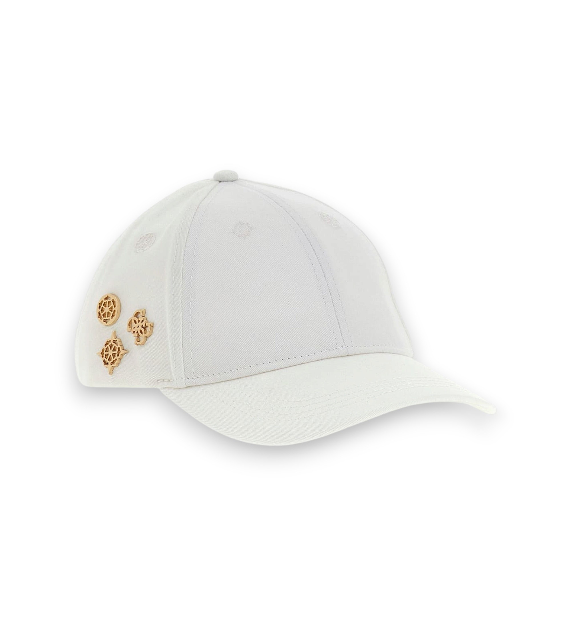 Guess für Damen. AW5607COT01 Baseballkappe aus Gabardine mit ?Ella?-Logo, weiß (OSFA), Lässig, Baumwolle
