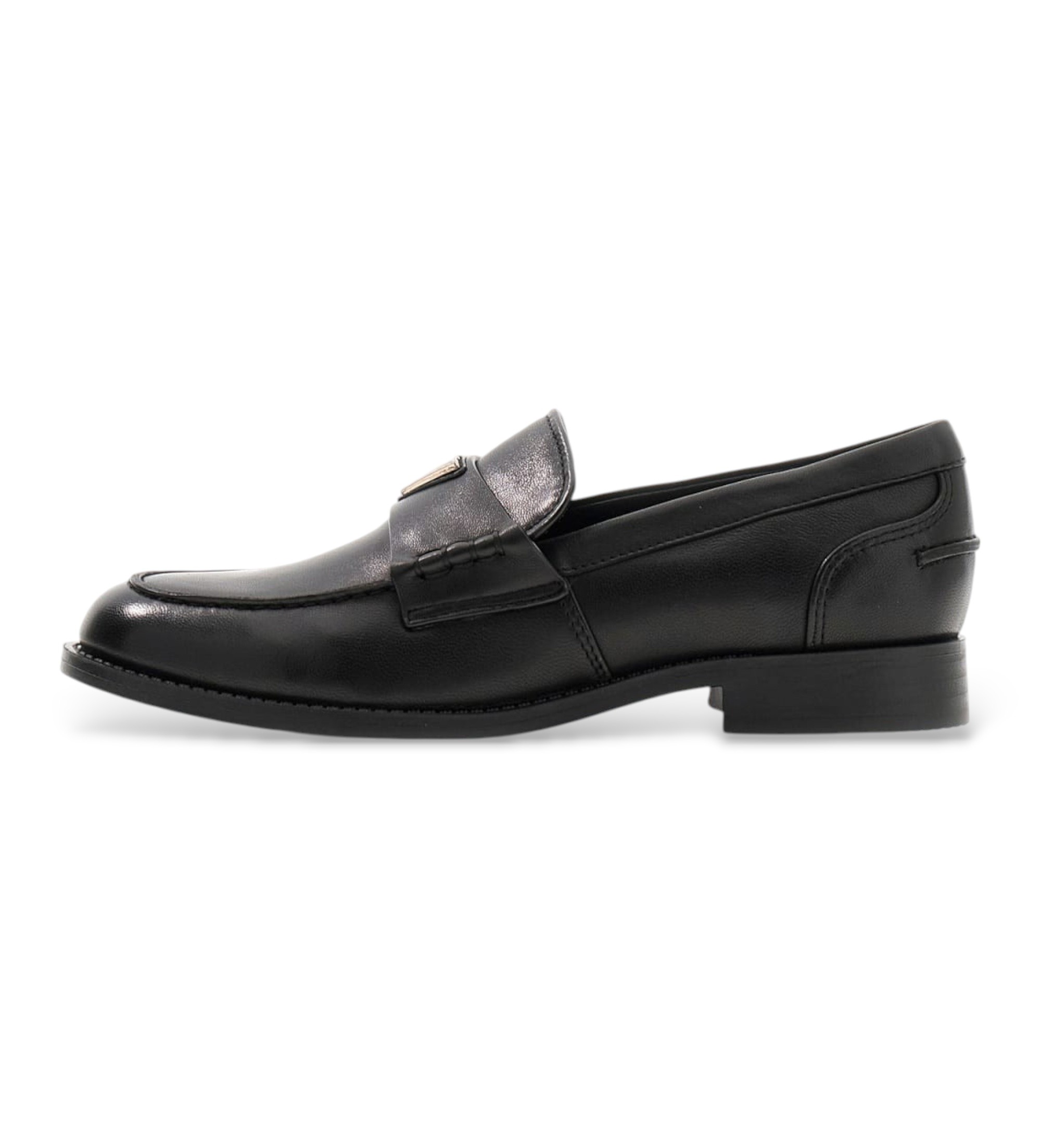Guess für Damen. FLTBSOLEA14 Leder-Mokassins Beliso schwarz (38), Wohnung, Keine, Lässig, Klassisch