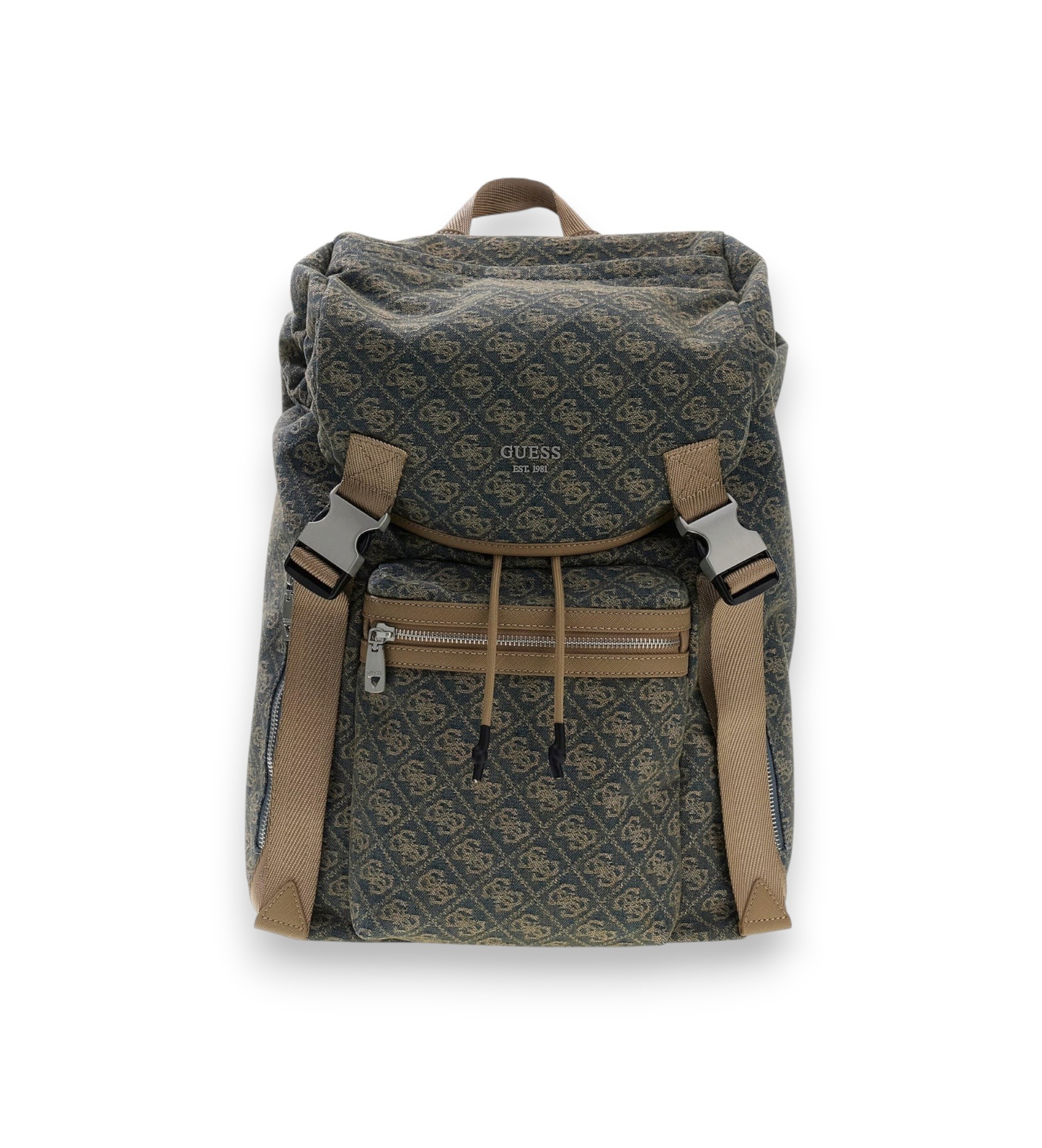 Guess für Herren. HMBEWDP6311 Rucksack Berlin braun (OSFA), Lässig, Baumwolle