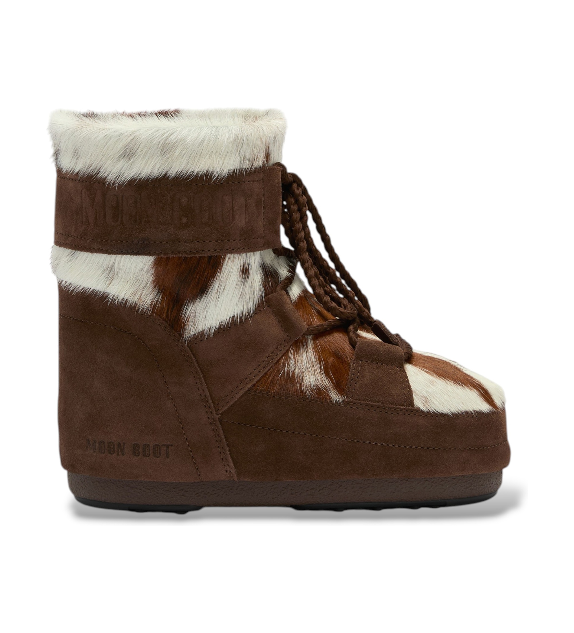 Moon Bootvoor vrouwen. 80D1409930 Icon Low Archive 1985 leren laarzen, bruin koeienleer (39/41), Plat, Veters, Casual