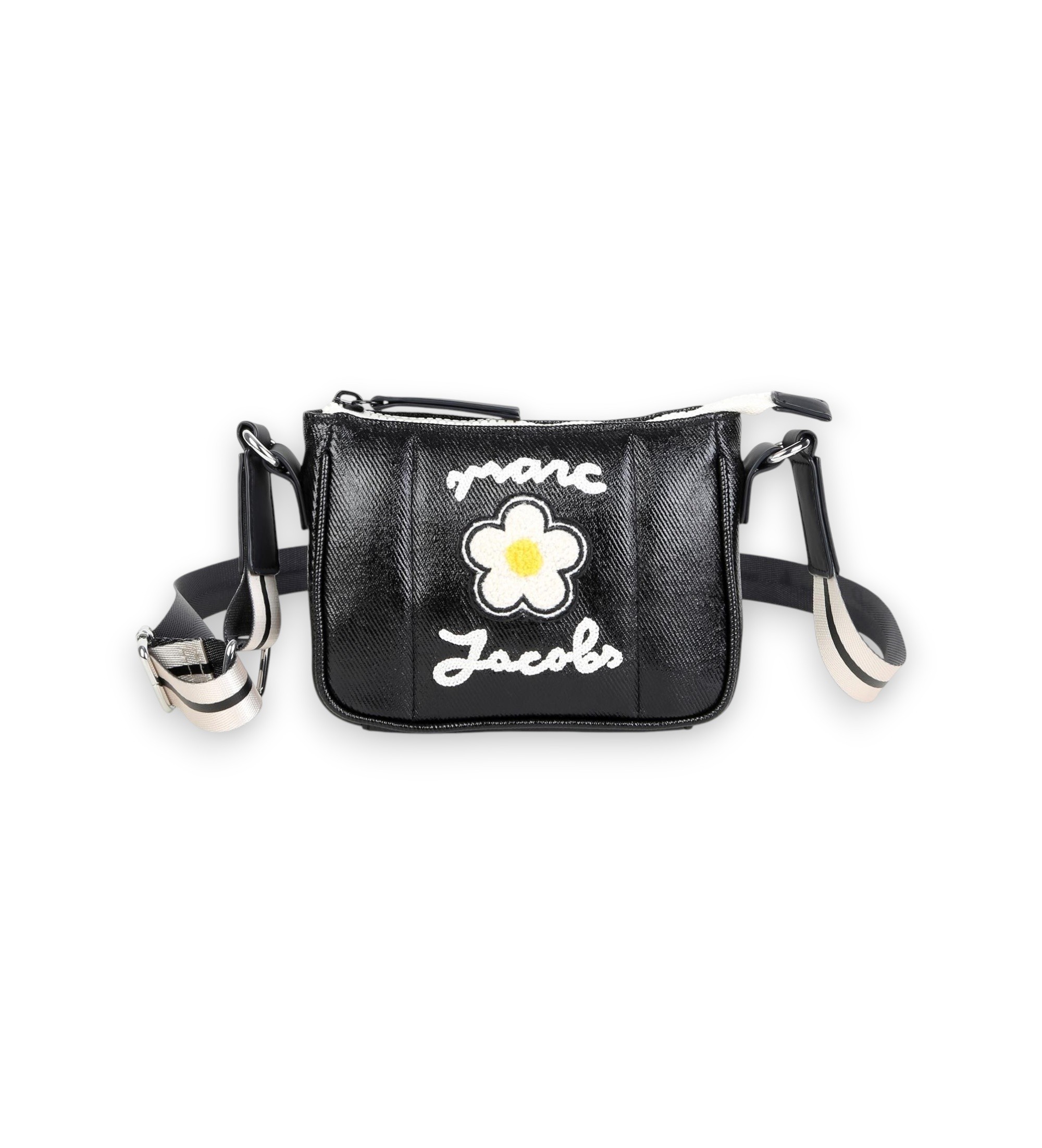 Marc Jacobsvoor meisjes. W61091 Zwarte Glanzende Tas (OSFA), Casual, Synthetisch, kinderkleding