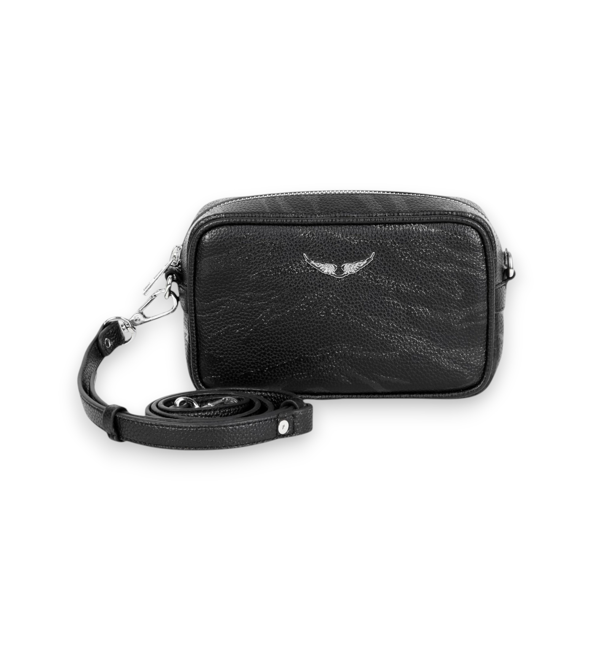 Zadig & Voltairevoor meisjes. X60882 Zwarte gekorrelde tas (OSFA), Casual, Polyurethaan, kinderkleding