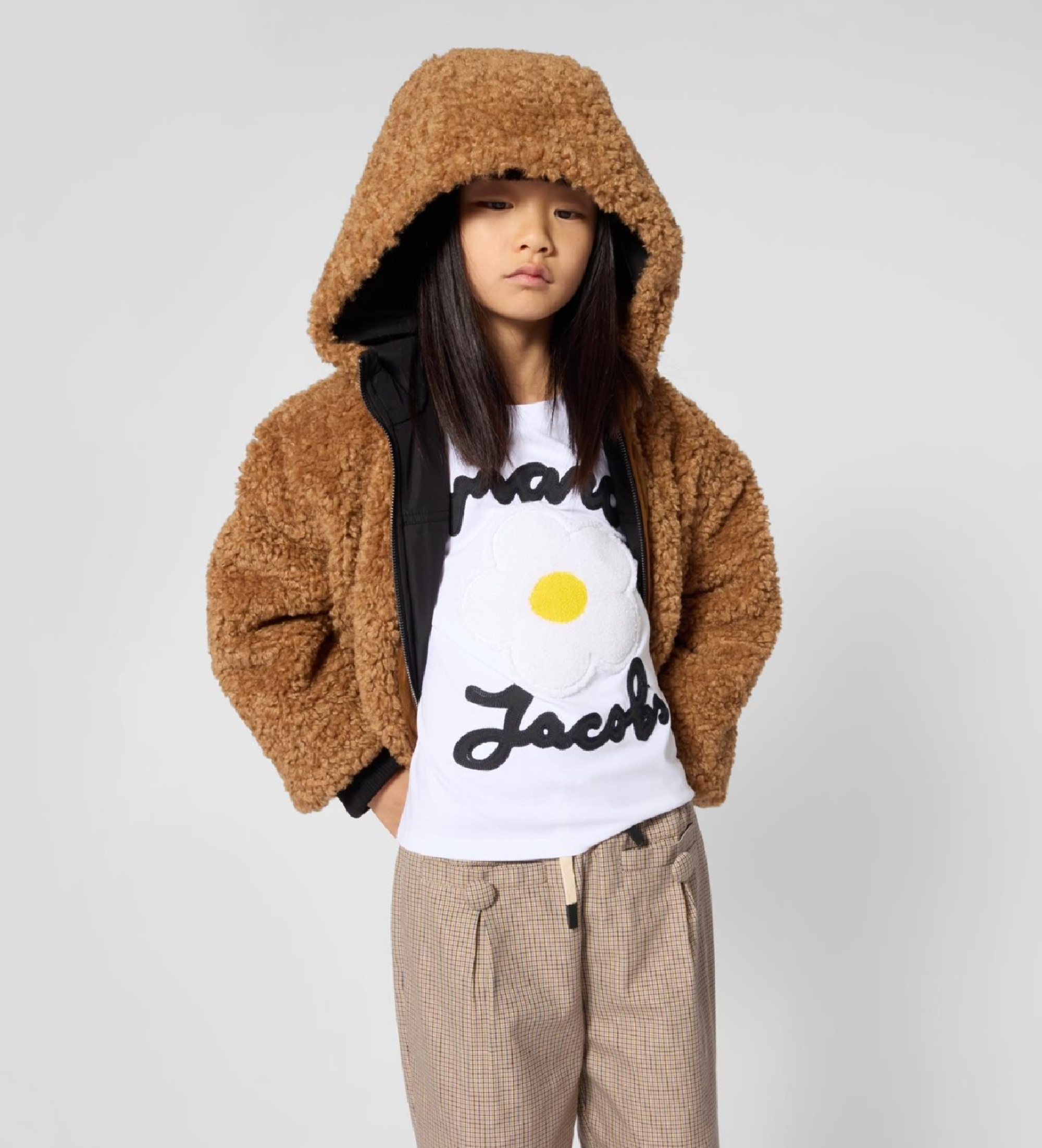 Marc Jacobsvoor meisjes. W61000 T-shirt Bloem wit (12= 156/162cm), Casual, Katoen, Korte mouwen, kinderkleding