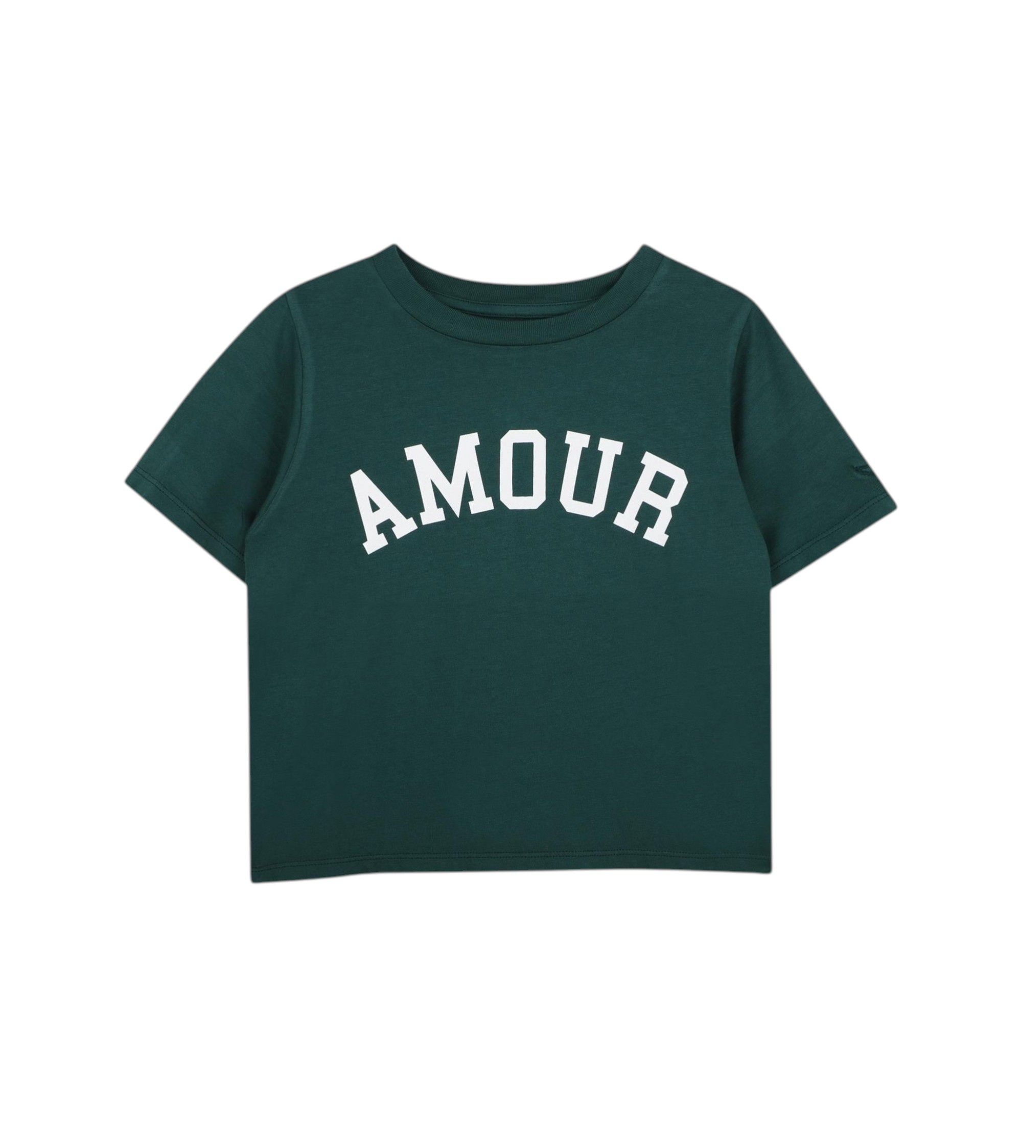 Zadig & Voltairevoor meisjes. X60793 Amour groen T-shirt (12Y= 150cm), Casual, Korte mouwen, Biologisch katoen, kinderkleding