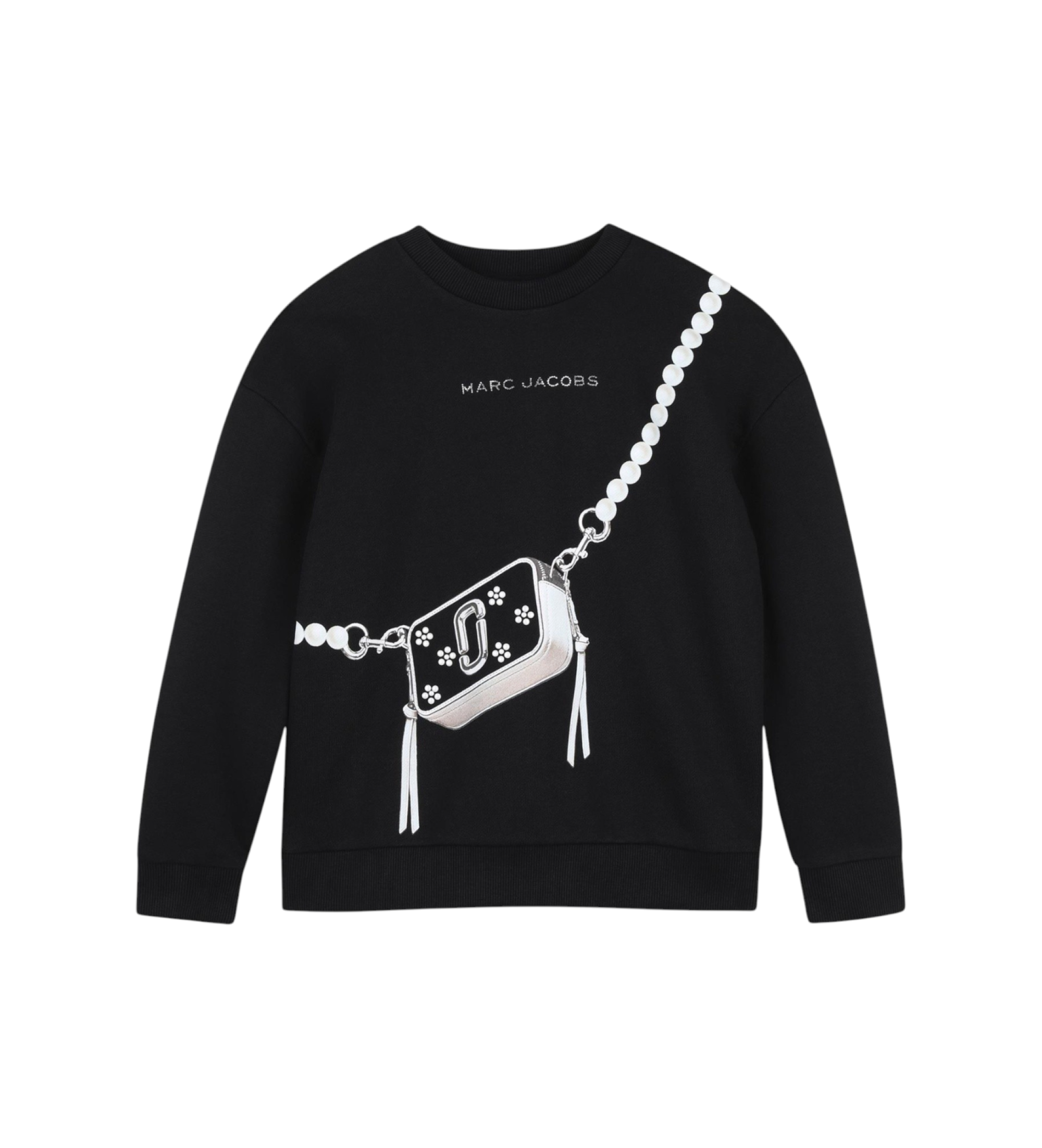 Marc Jacobsvoor meisjes. W61005 Sweater Bag zwart (12= 156/162cm), Casual, Katoen, Lange mouwen, kinderkleding