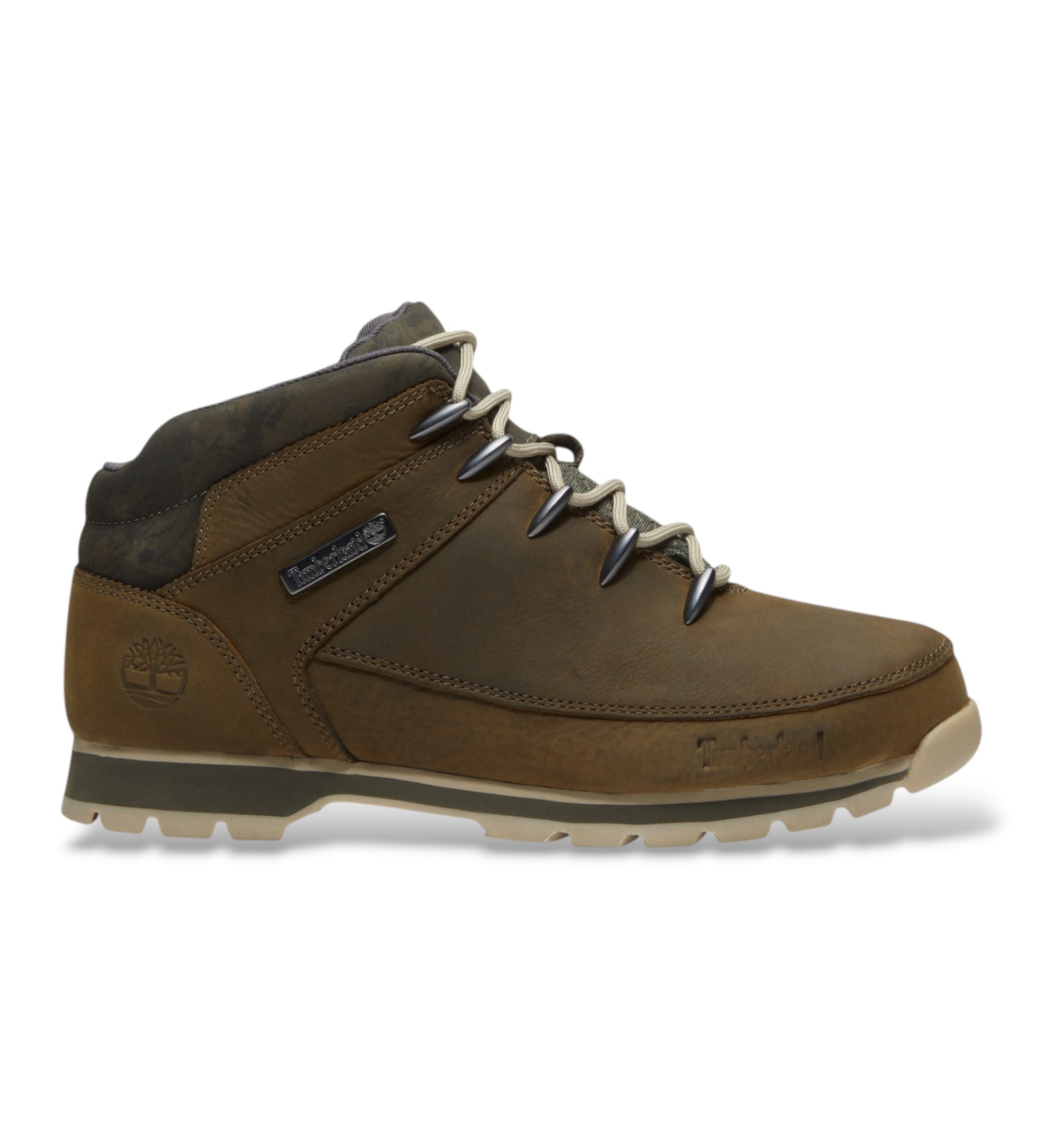 Timberland für Herren. TB0A2K84AKA1 Braune-grüne Euro Sprint Lederstiefel (43), Wohnung, Schnürsenkel, Lässig, Draußen