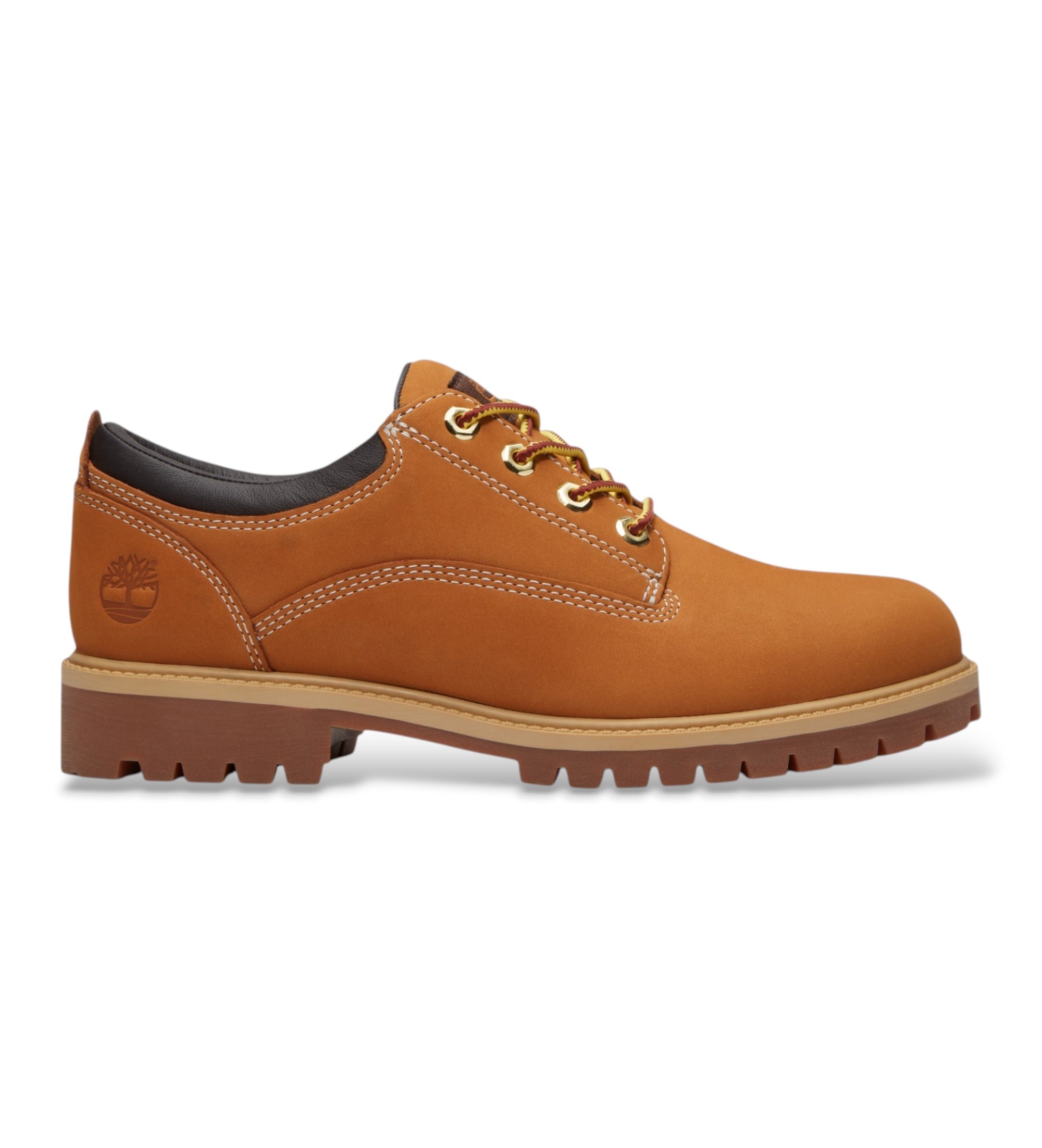 Timberland für Herren. TB0A5S9W7541 Braune Heritage-Lederschuhe (43 W), Wohnung, Nobuck, Schnürsenkel, Lässig