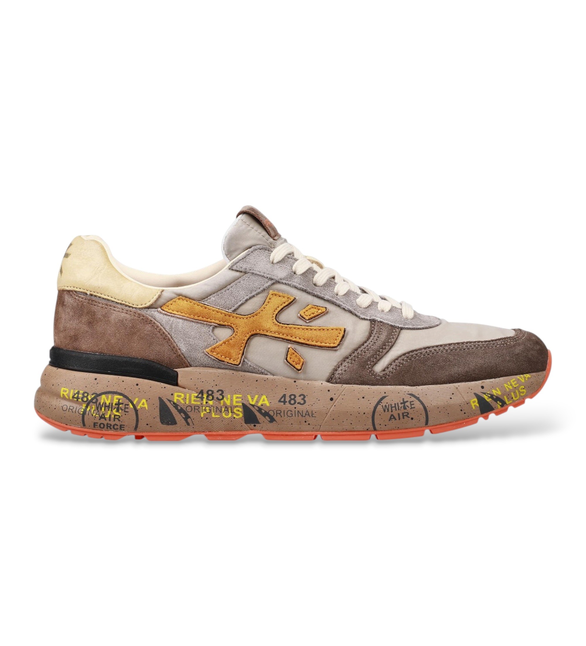 Premiata für Herren. MICK Sneaker Mick beige (40), Wohnung, Schnürsenkel, Lässig