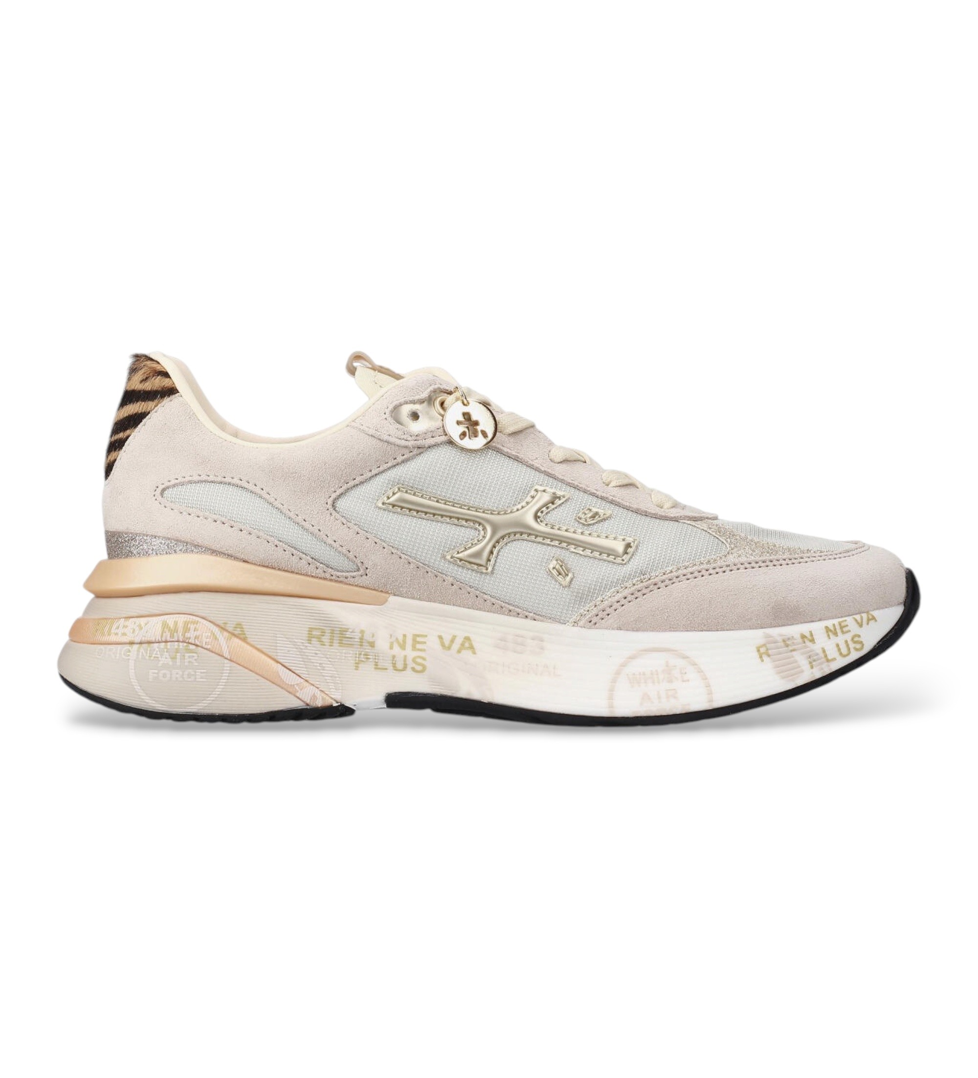 Premiata für Damen. MOERUND Beige Moerund Sneaker (36), Wohnung, Schnürsenkel, Lässig