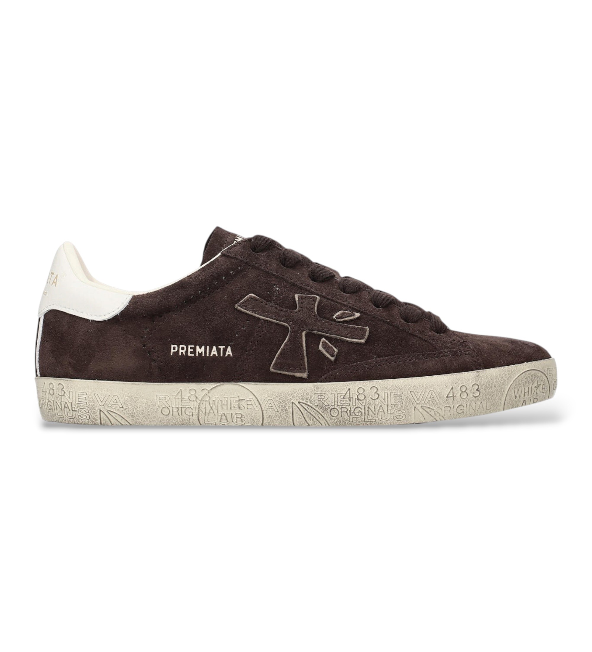 Premiata für Herren. STEVEN Leder-Sneaker Steven braun (41), Wohnung, Schnürsenkel, Lässig