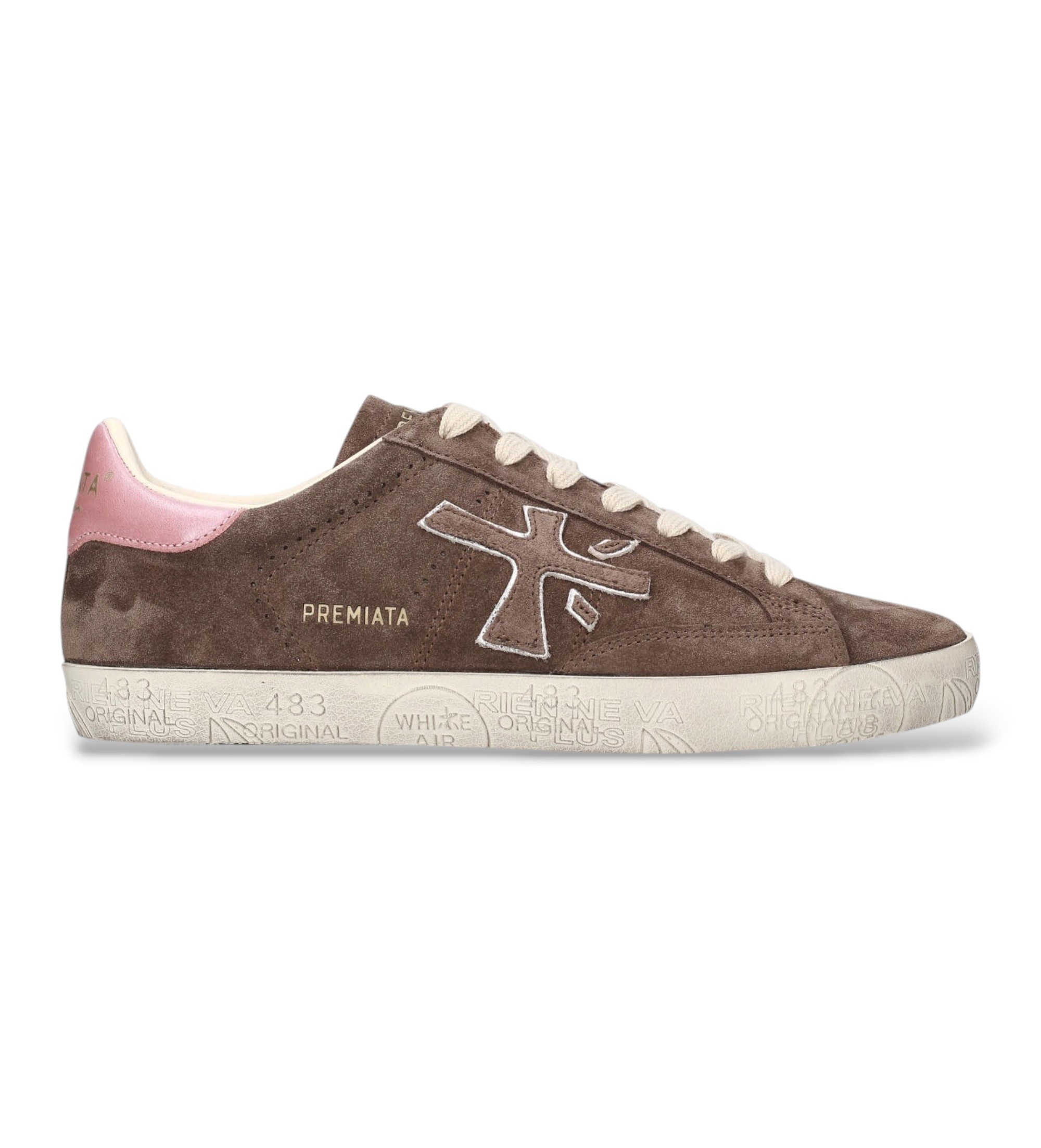 Premiata für Damen. STEVEND Stevend Ledersneaker braun (37), Wohnung, Schnürsenkel, Lässig