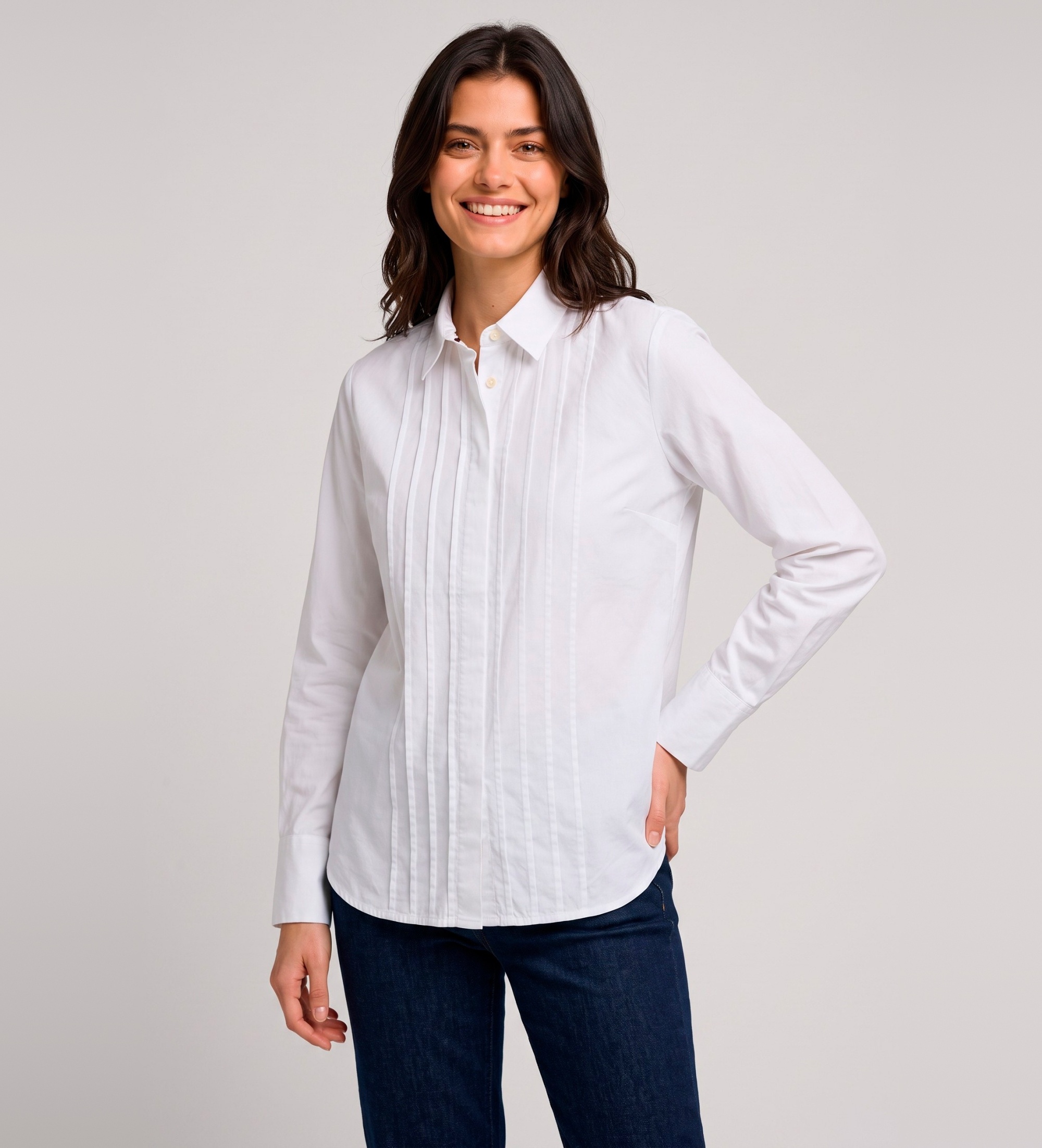 Barbour für Damen. LSH1771 Hemd Adalyn weiß (M), Lässig, Baumwolle, Langarm