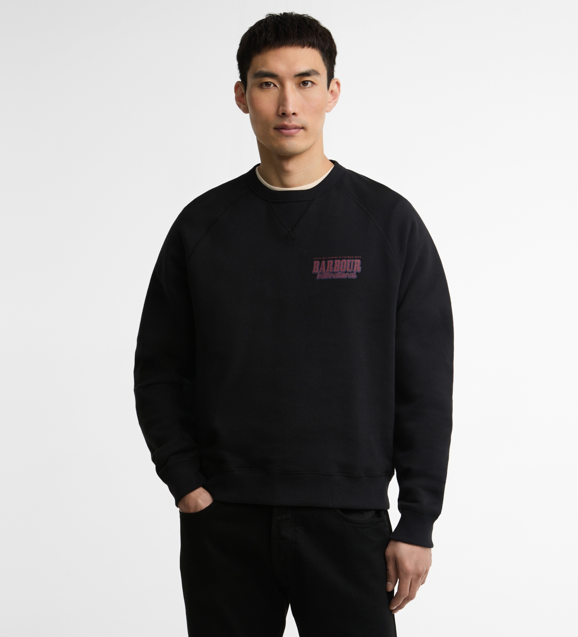 Barbour für Herren. MOL0776 Sudadeta Grinton schwarz (L), Lässig, Baumwolle