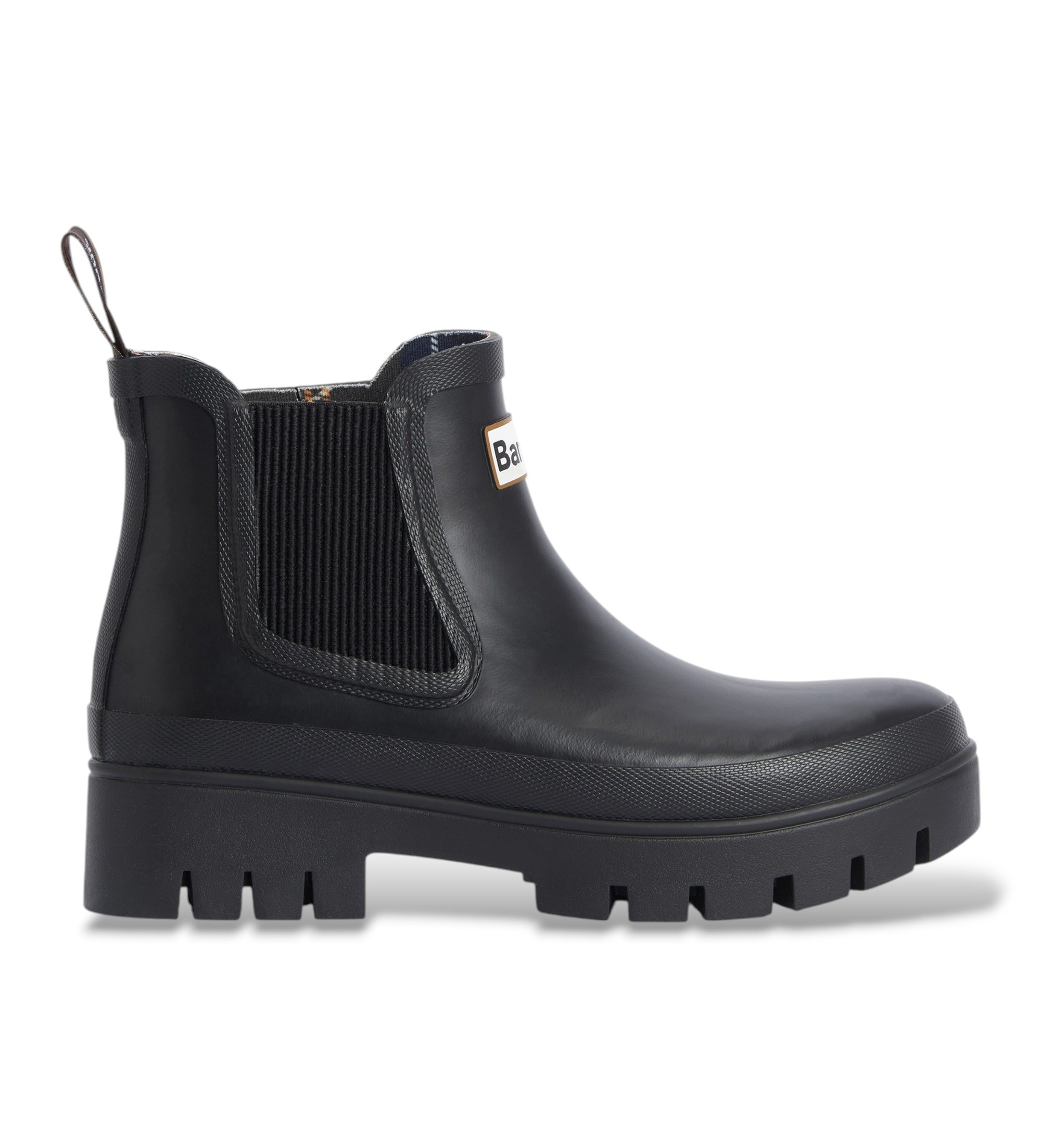 Barbour für Damen. LRF0100 Halton Chelsea Welly Stiefeletten schwarz (39), Wohnung, 1 bis 3 cm, Keine, Lässig, Draußen