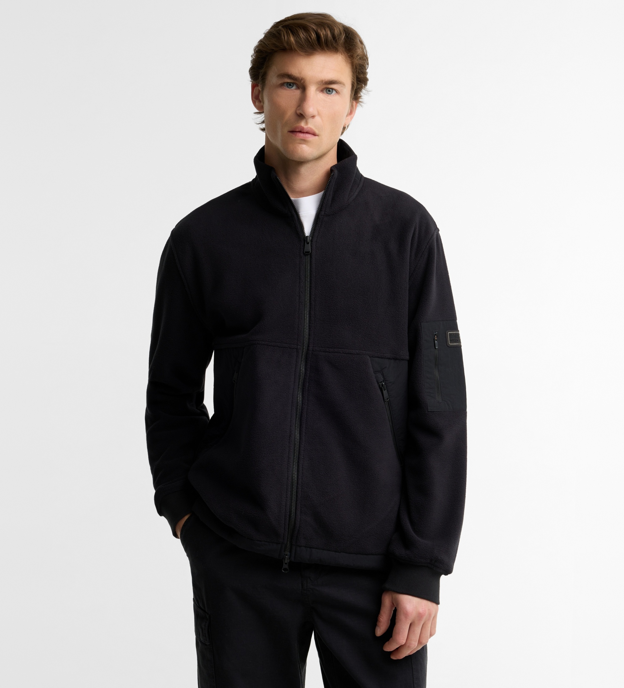 Barbour für Herren. MFL0231 Polar Inline schwarz (L), Lässig, Polyester