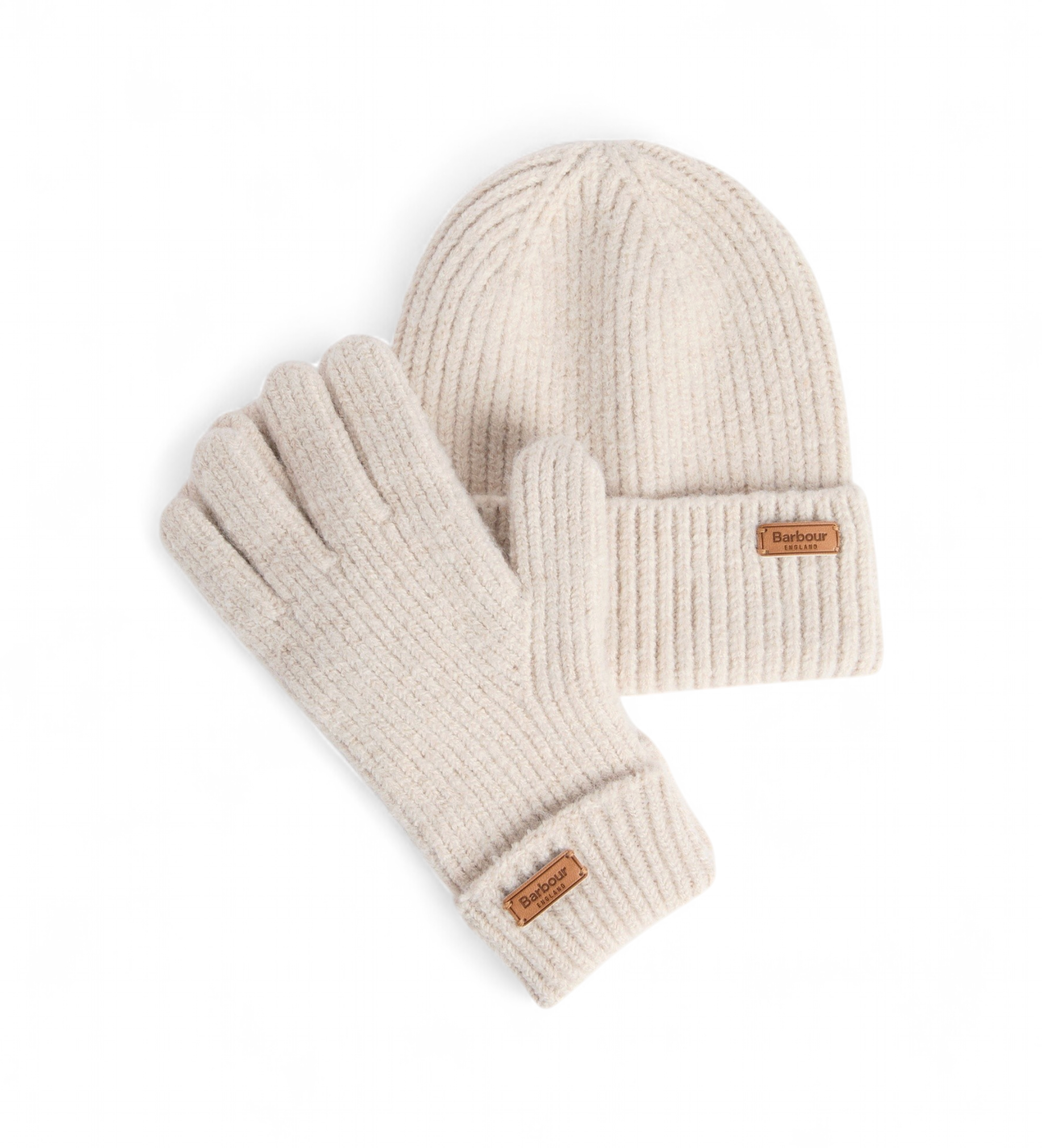 Barbour für Damen. LGS0108 Geschenkset Mütze und Handschuhe Pendle (OSFA), Beige, Lässig, Polyester