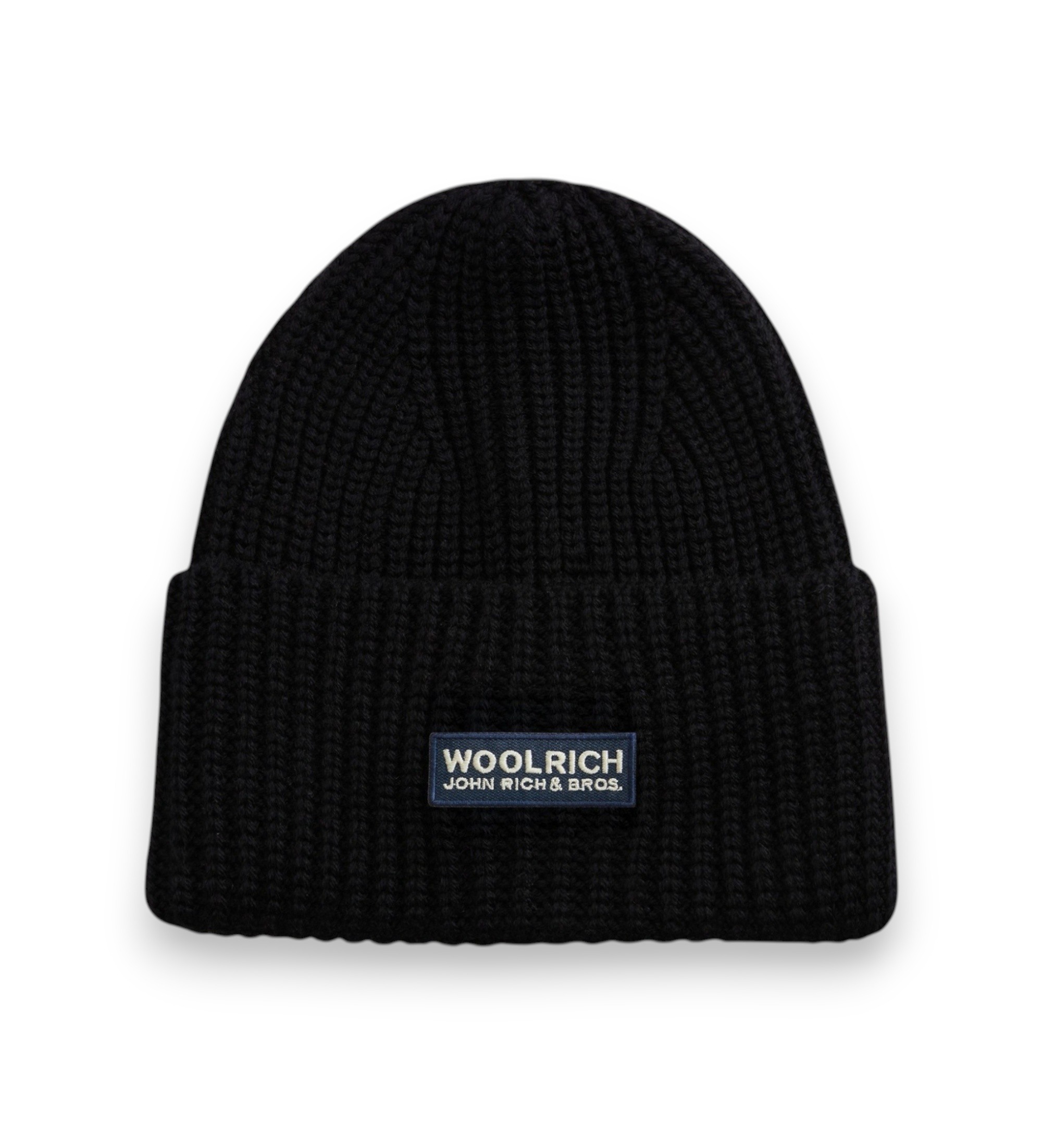 Woolrich für Damen. CFWWAC2057FRUF0428 Feine Merino-Mütze mit Logo, schwarz (S), Lässig, Wolle