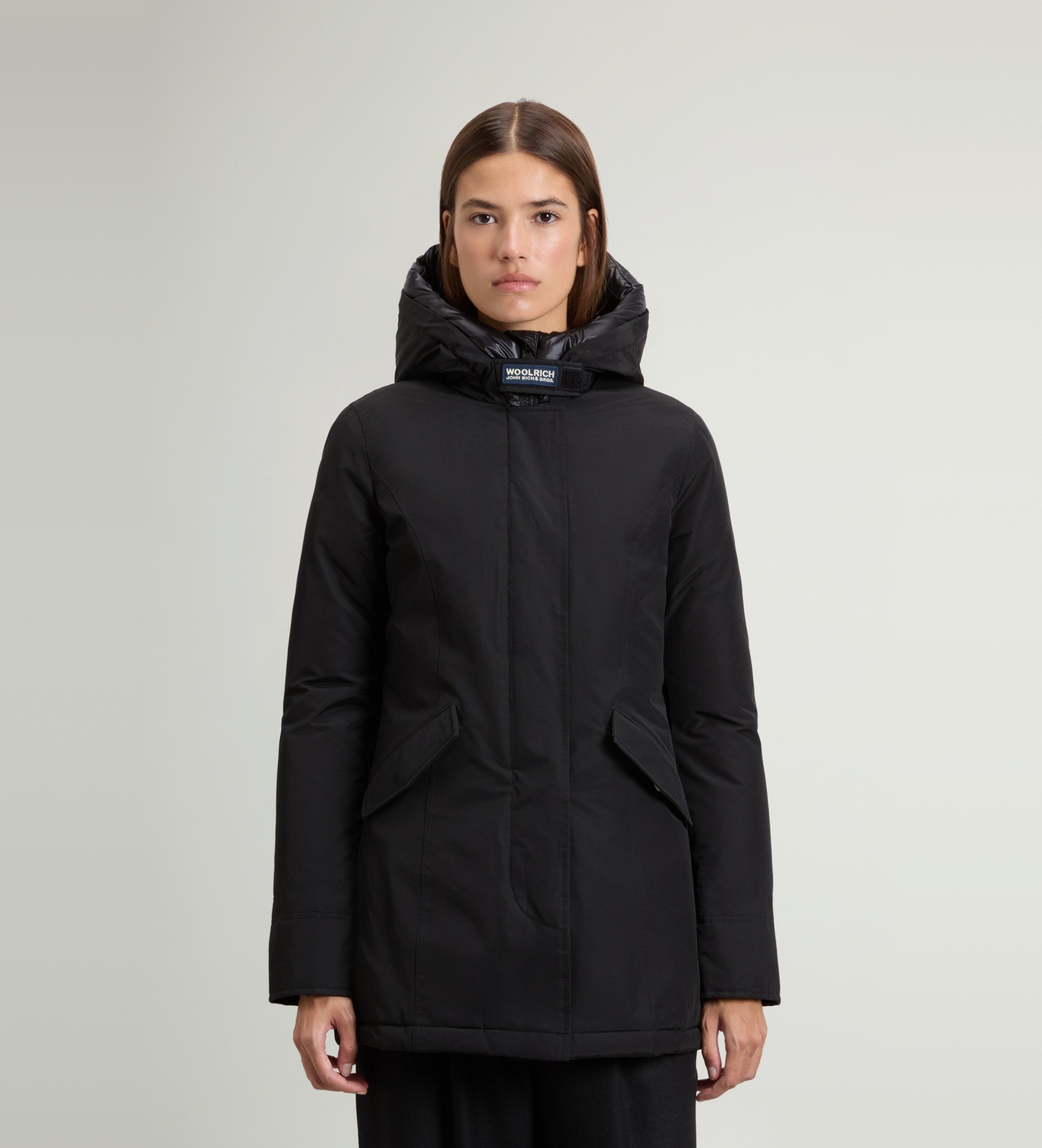 Woolrich für Damen. CFWWOU0580FBUT0001 Schwarzer Arctic Parka (L), Lässig, Baumwolle