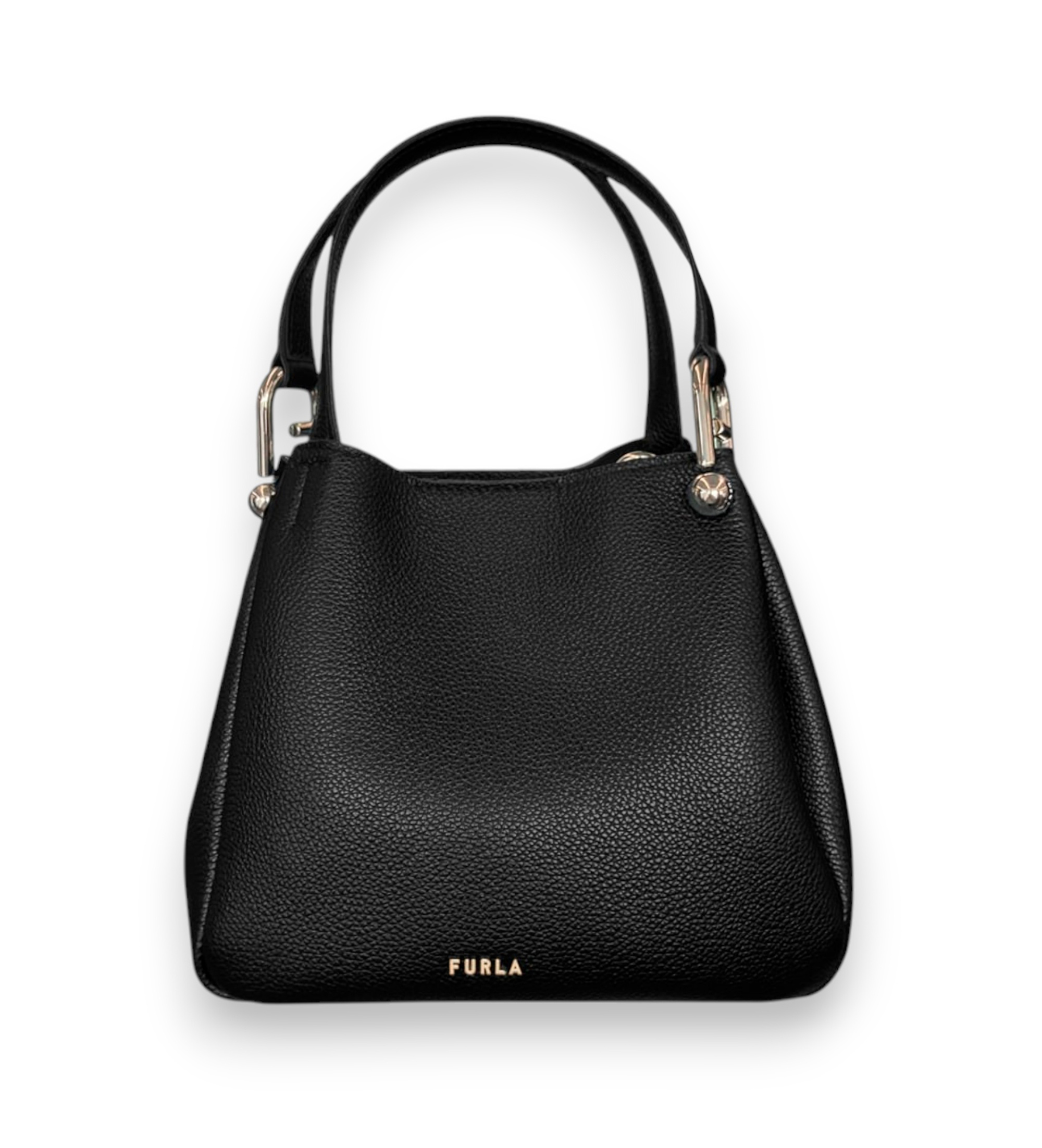 Furla für Damen. WE00907-HSF000 Nuvola Mini Tote Ledertasche schwarz (OSFA), Lässig, Klassisch